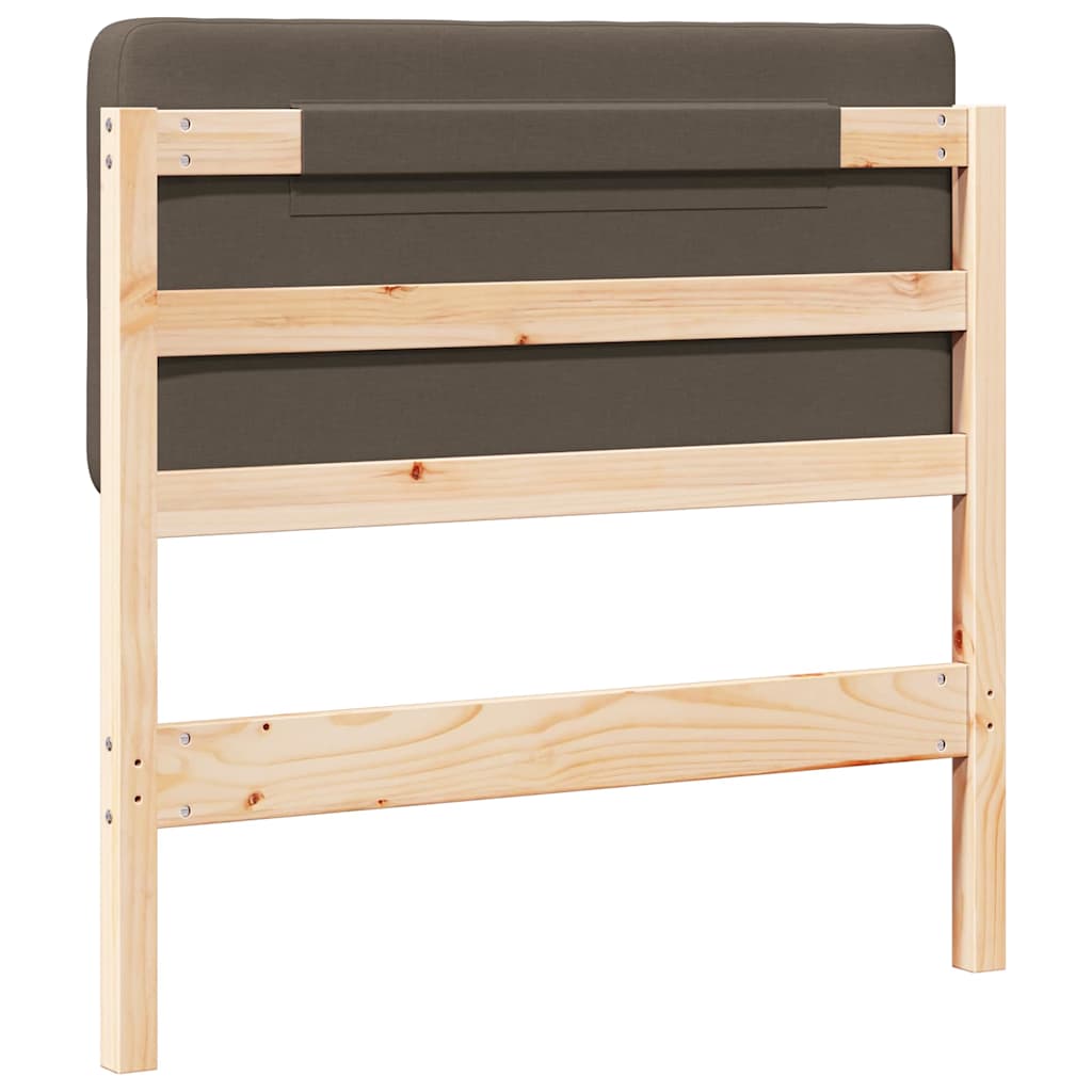 Gestoffeerd hoofdbord Bruin en Taupe 80 cm Massief grenenhout is nu te koop bij PeponiXL, paradijselijk wonen!