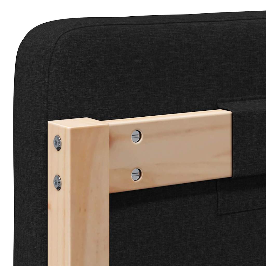 Gestoffeerd hoofdbord Bruin en zwart 75 cm Massief grenenhout is nu te koop bij PeponiXL, paradijselijk wonen!