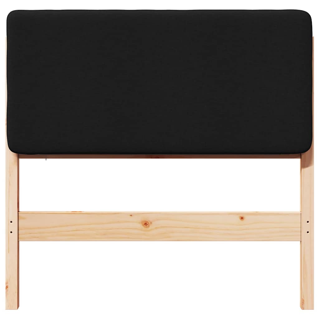 Gestoffeerd hoofdbord Bruin en zwart 75 cm Massief grenenhout is nu te koop bij PeponiXL, paradijselijk wonen!