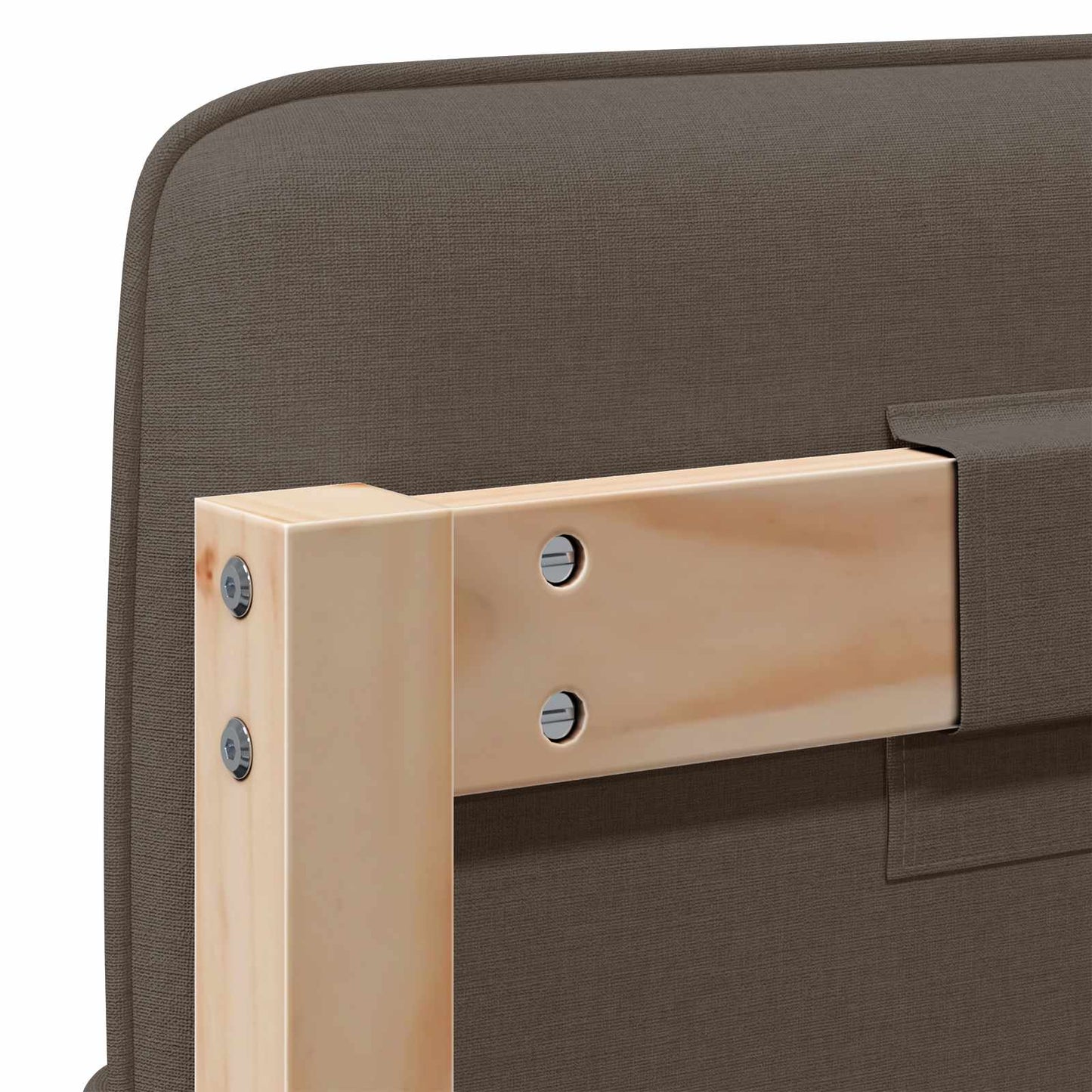 Gestoffeerd hoofdbord Bruin en Taupe 200 cm Massief grenenhout is nu te koop bij PeponiXL, paradijselijk wonen!