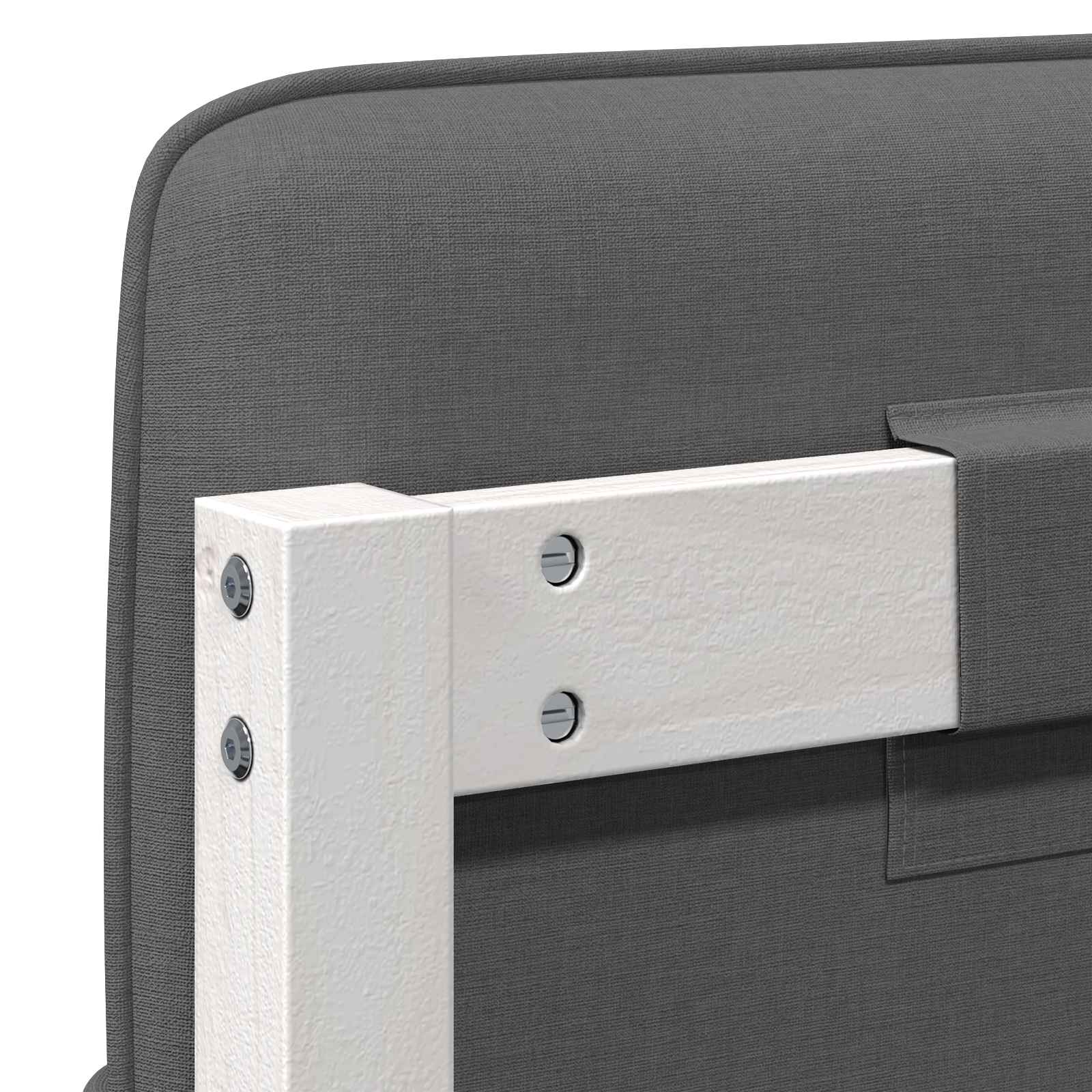 Gestoffeerd hoofdbord met hoofdeinde Wit en Lichtgrijs 200 cm is nu te koop bij PeponiXL, paradijselijk wonen!