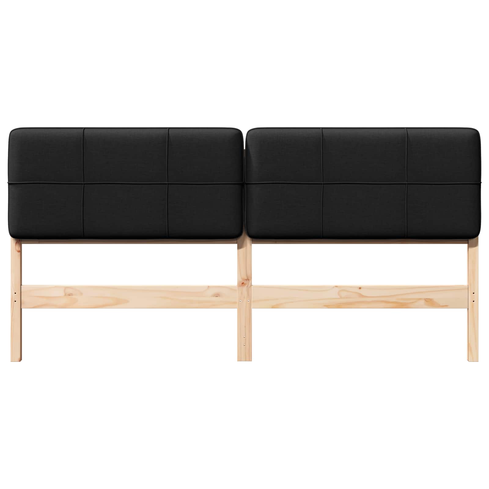 Gestoffeerd hoofdbord Bruin en zwart 180 cm Massief grenenhout is nu te koop bij PeponiXL, paradijselijk wonen!