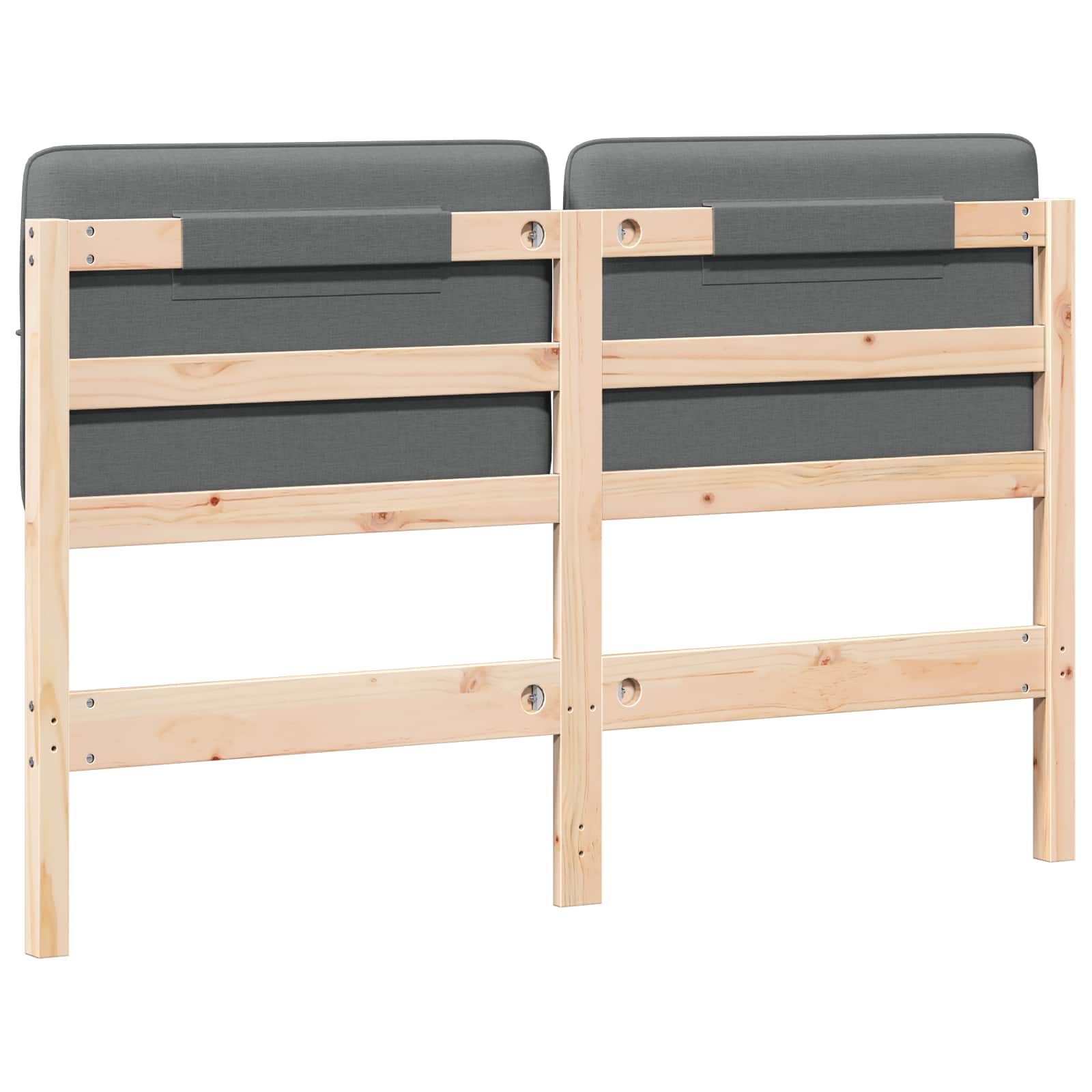 Gestoffeerd hoofdbord Bruin en Licht Grijs 160 cm is nu te koop bij PeponiXL, paradijselijk wonen!