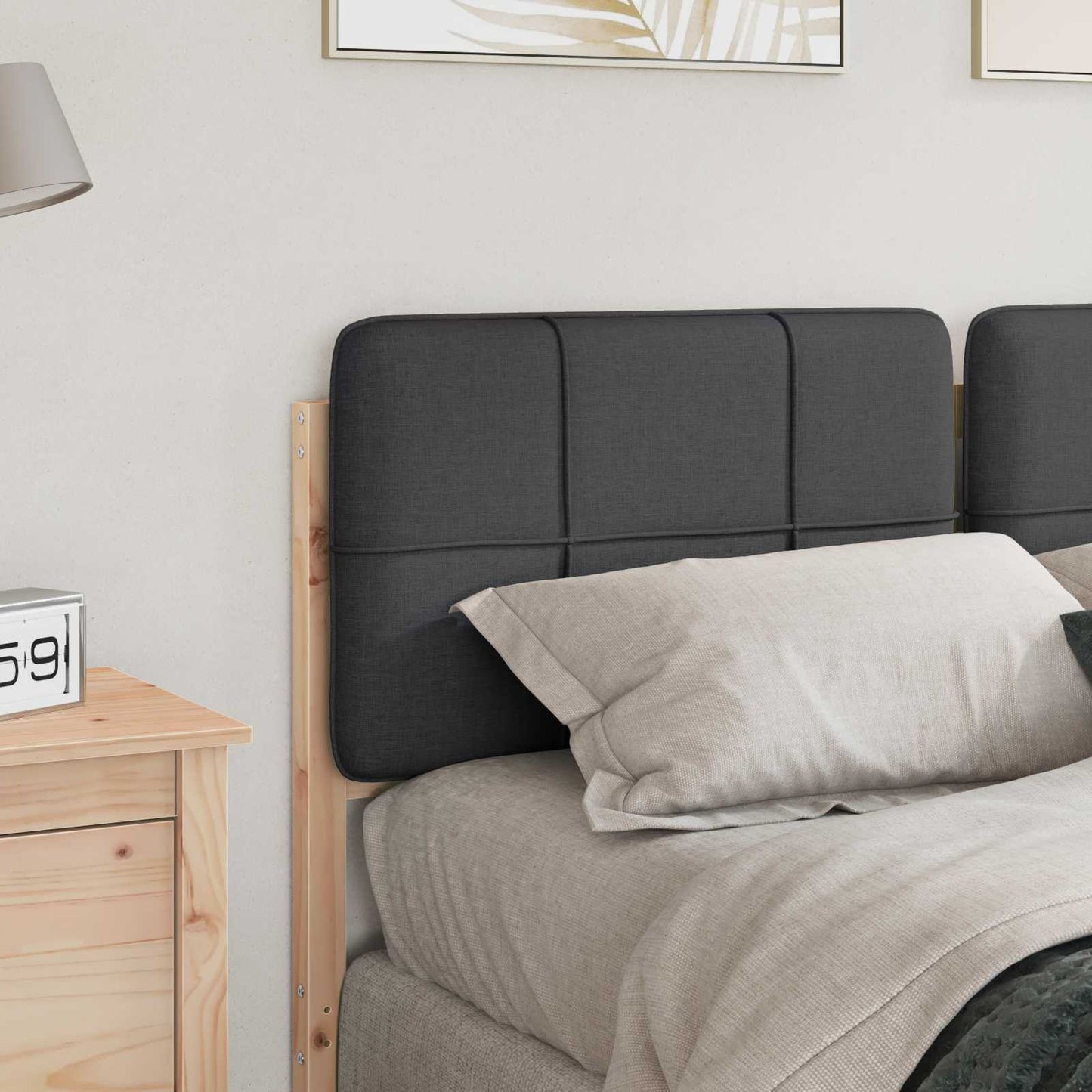 Gestoffeerd hoofdbord Bruin en Donkergrijs 160 cm is nu te koop bij PeponiXL, paradijselijk wonen!