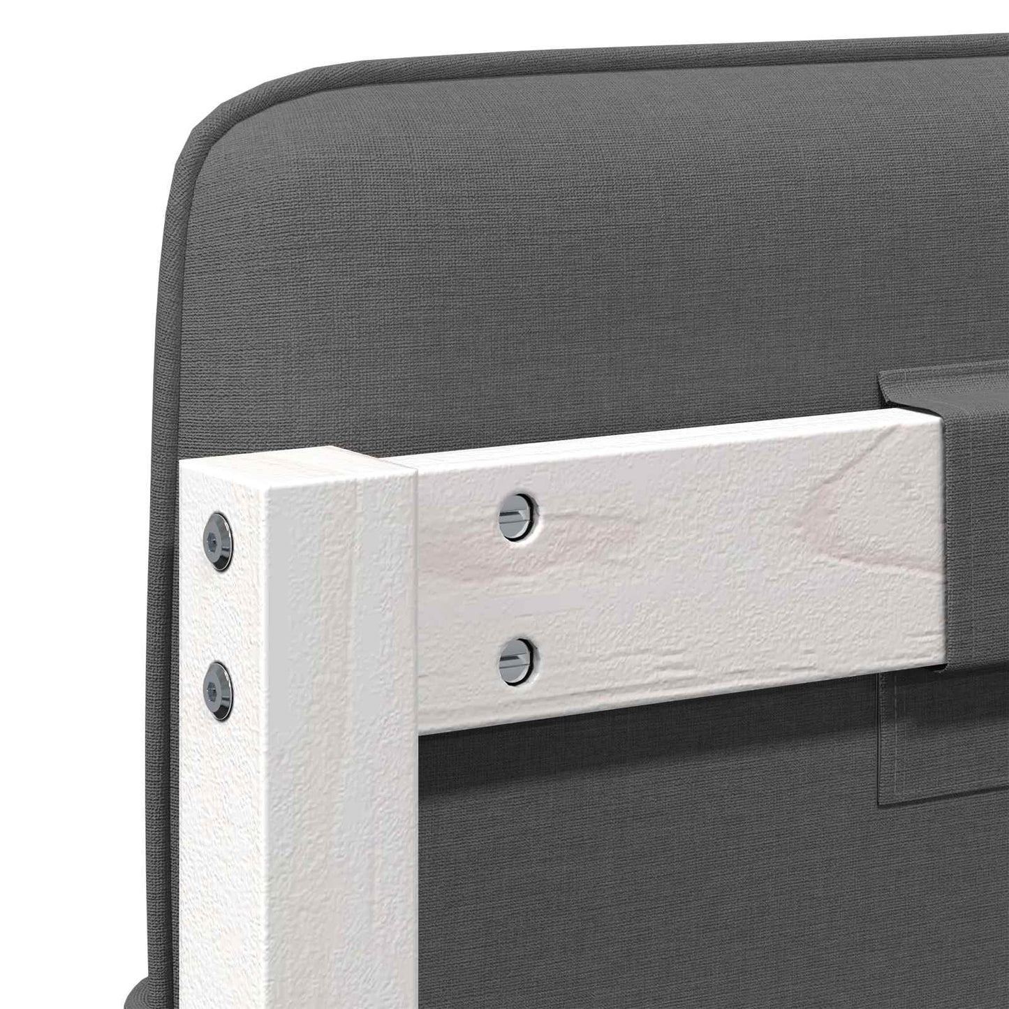 Gestoffeerd hoofdbord met hoofdeinde Wit en Lichtgrijs 160 cm is nu te koop bij PeponiXL, paradijselijk wonen!