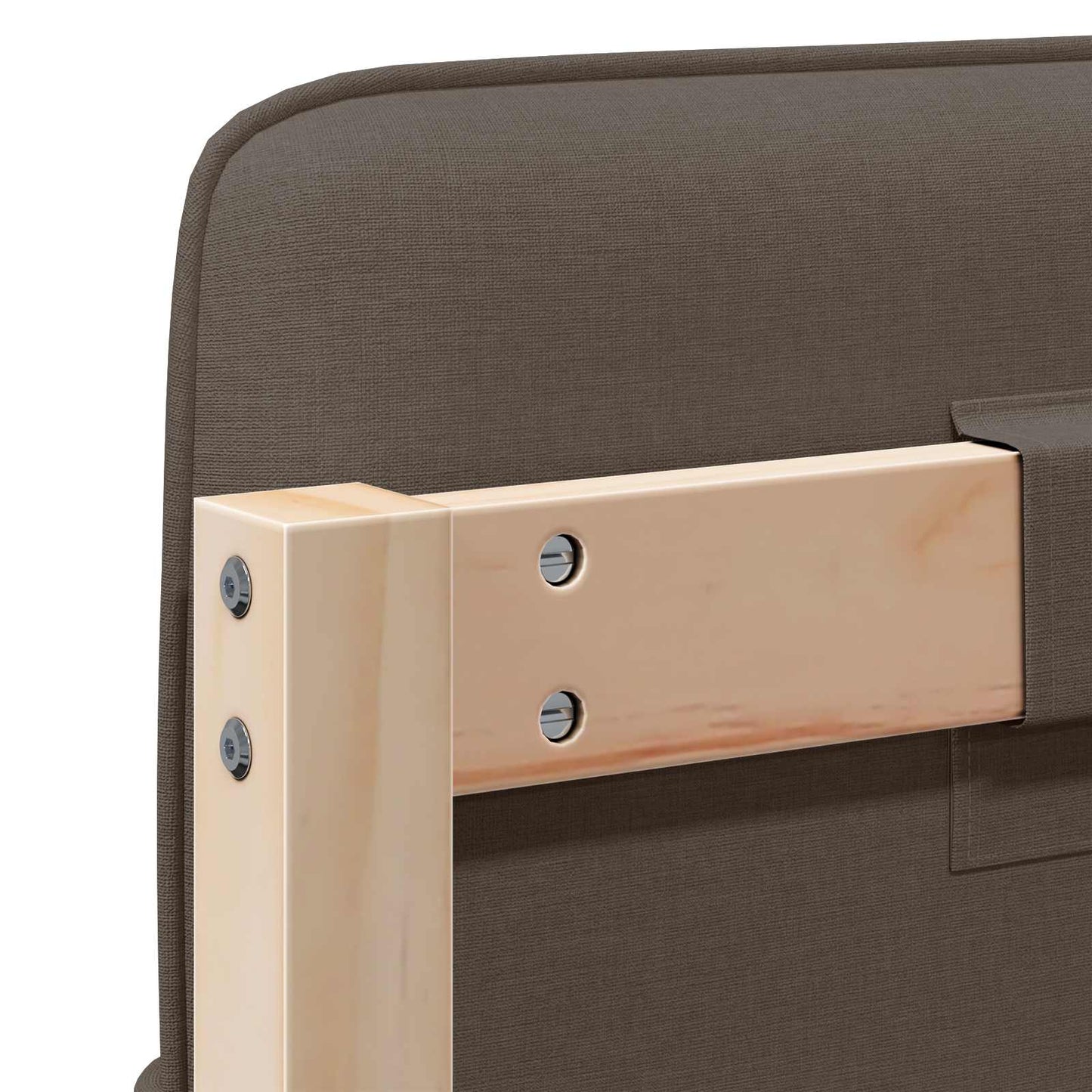 Gestoffeerd hoofdbord Bruin en Taupe 120 cm Massief grenenhout is nu te koop bij PeponiXL, paradijselijk wonen!