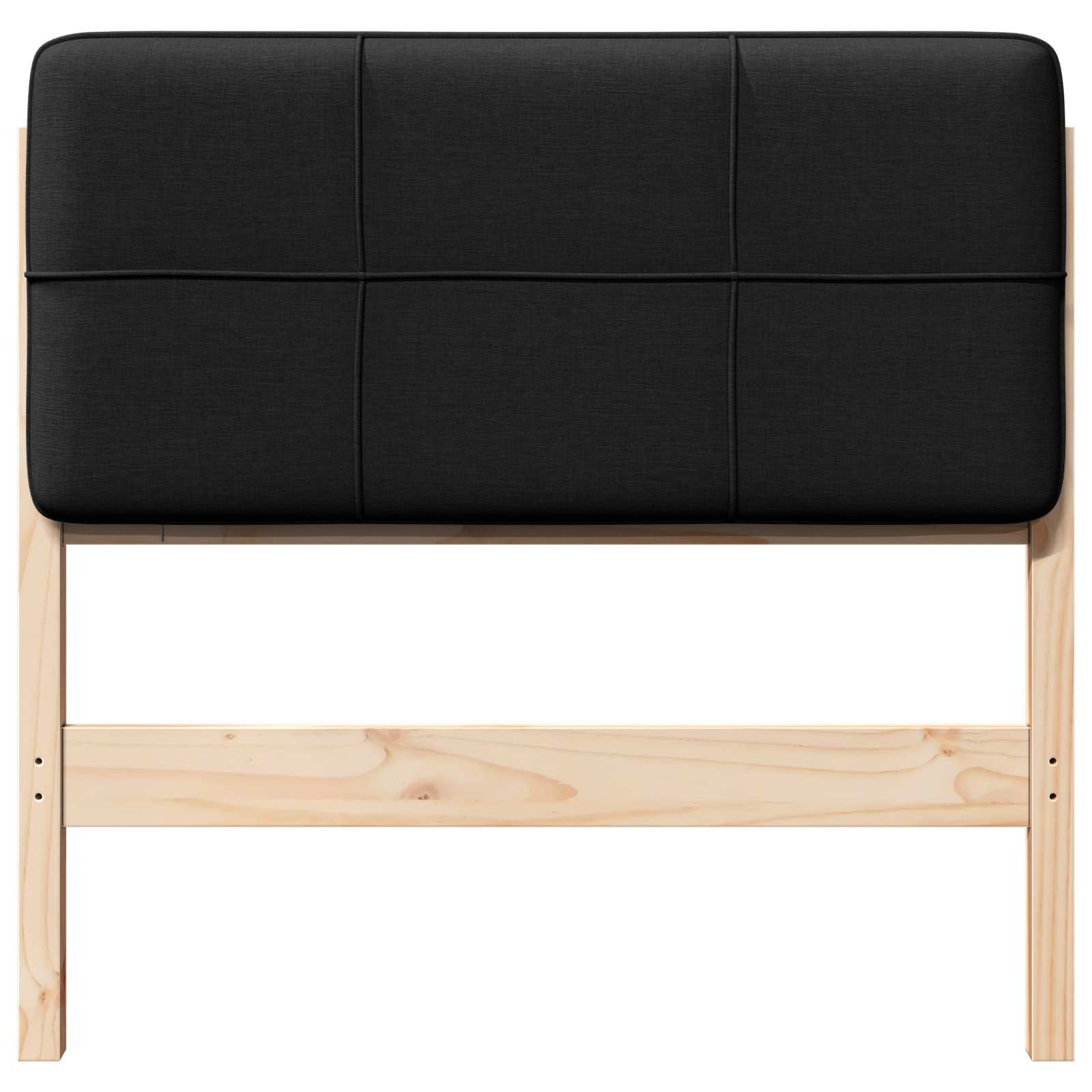 Gestoffeerd hoofdbord Bruin en zwart 100 cm Massief grenenhout is nu te koop bij PeponiXL, paradijselijk wonen!