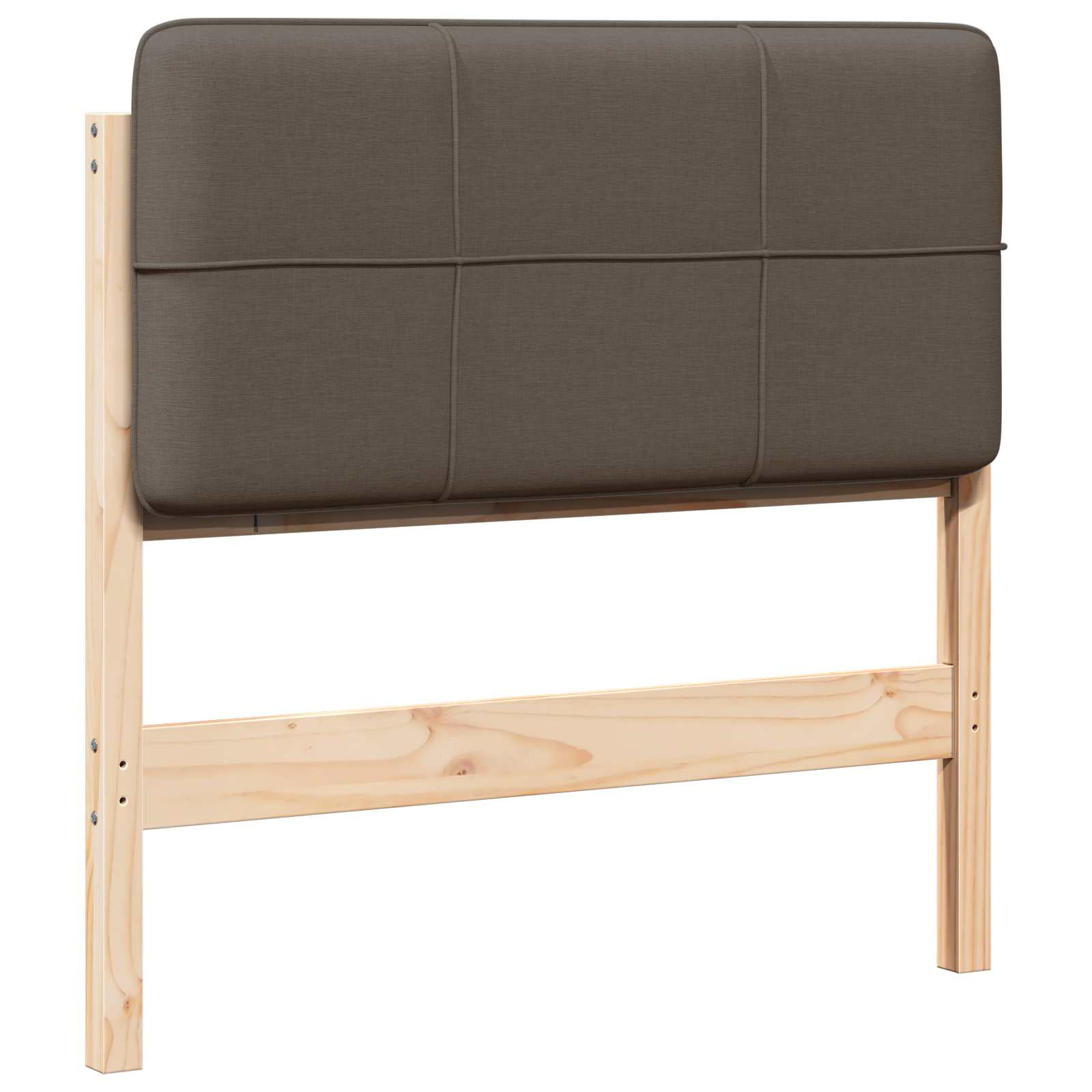 Gestoffeerd hoofdbord Bruin en Taupe 100 cm Massief grenenhout is nu te koop bij PeponiXL, paradijselijk wonen!
