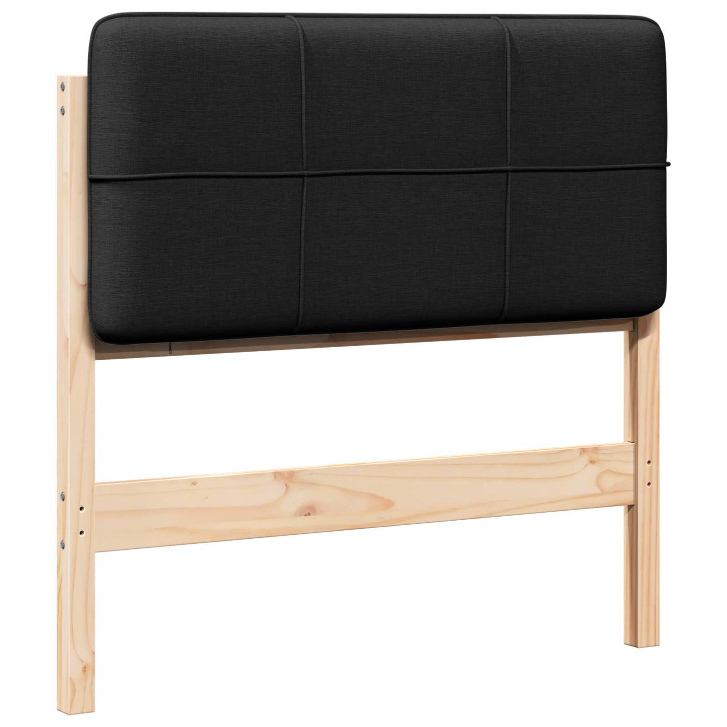 Gestoffeerd hoofdbord Bruin en zwart 90 cm Massief grenenhout is nu te koop bij PeponiXL, paradijselijk wonen!