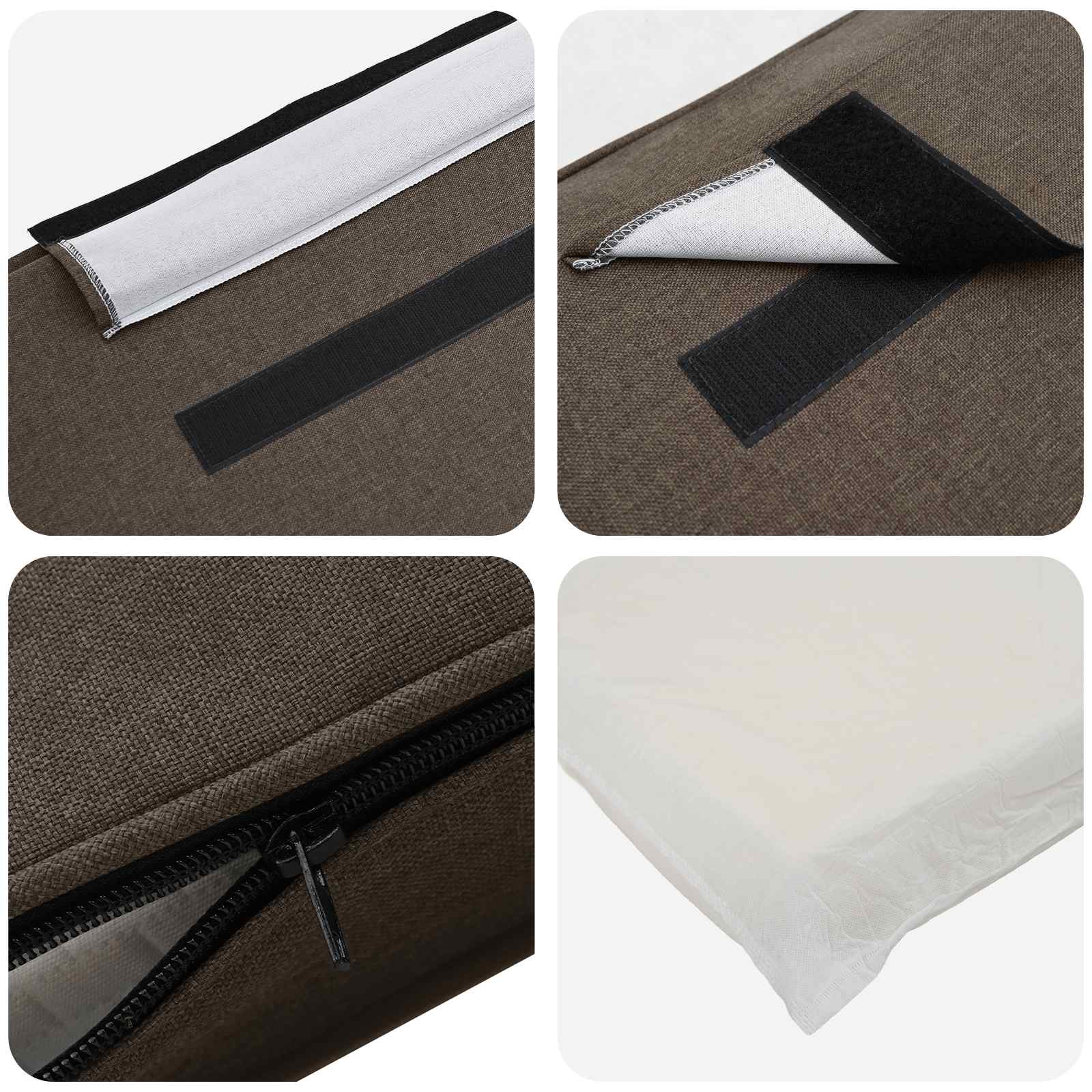Gestoffeerd hoofdbord Bruin en Taupe 90 cm Massief grenenhout is nu te koop bij PeponiXL, paradijselijk wonen!