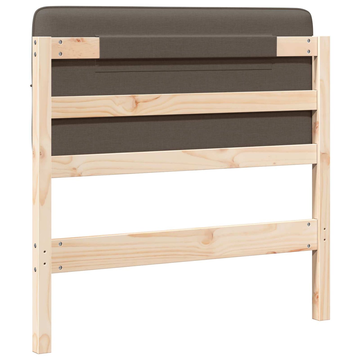 Gestoffeerd hoofdbord Bruin en Taupe 90 cm Massief grenenhout is nu te koop bij PeponiXL, paradijselijk wonen!