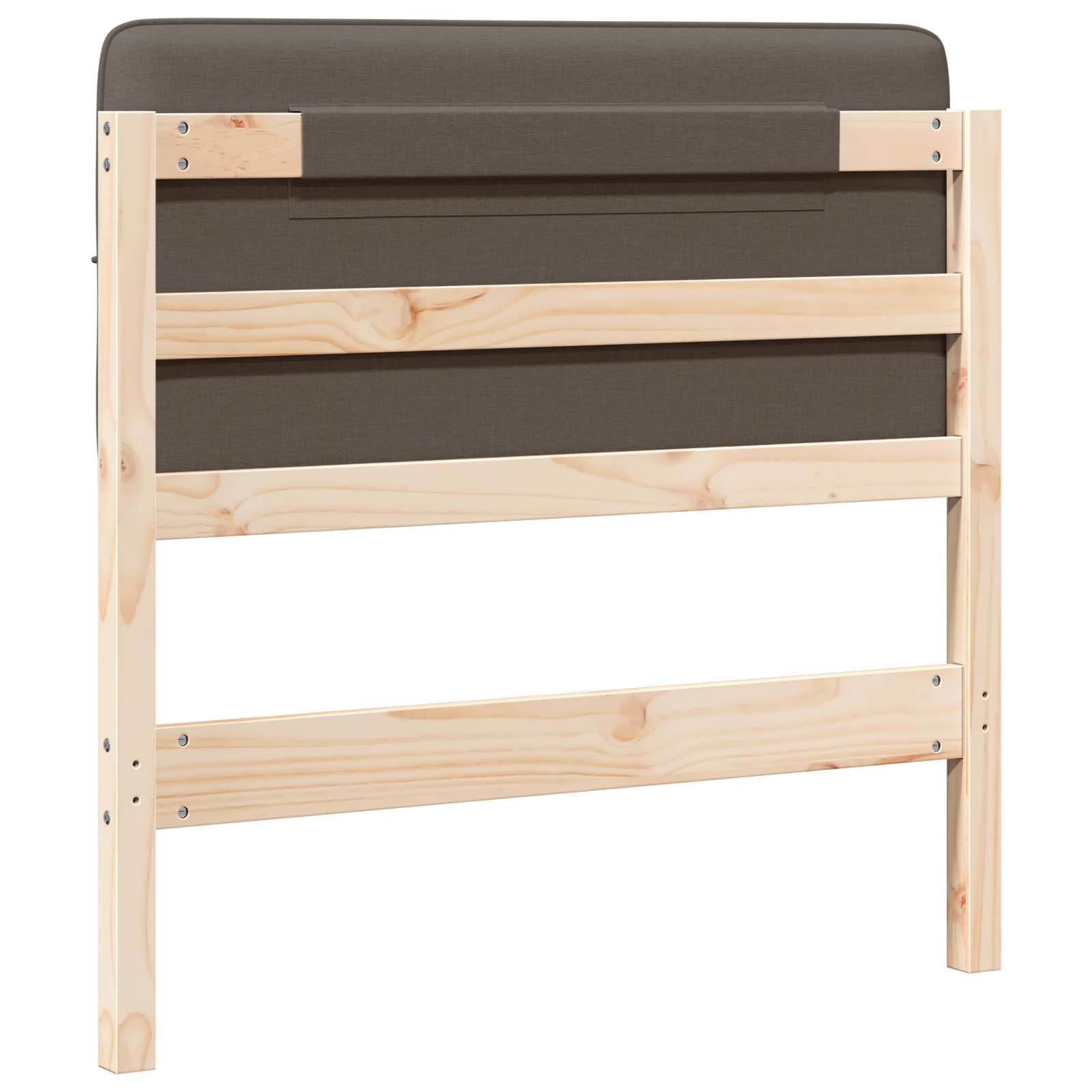 Gestoffeerd hoofdbord Bruin en Taupe 90 cm Massief grenenhout is nu te koop bij PeponiXL, paradijselijk wonen!
