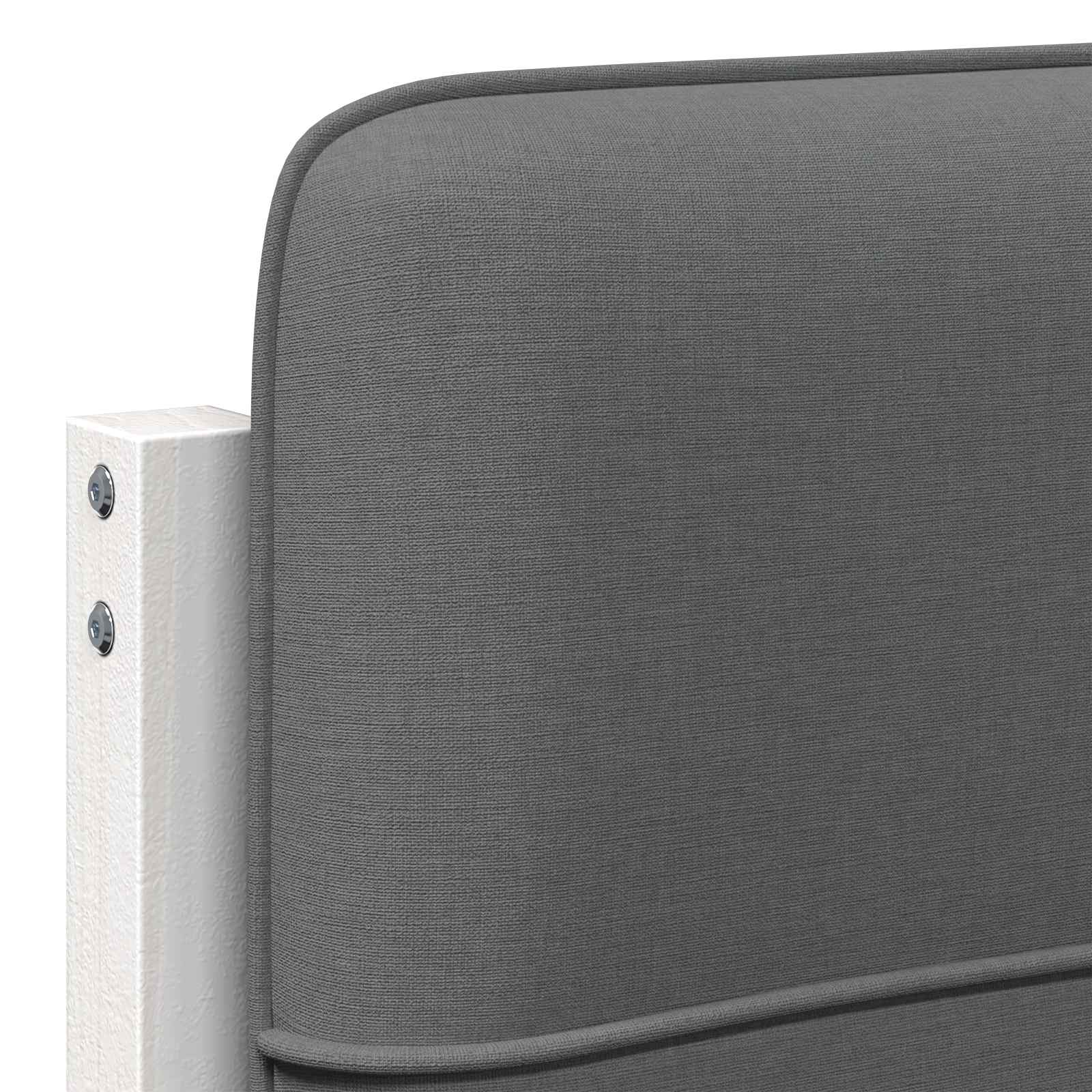 Gestoffeerd hoofdbord met hoofdeinde Wit en Lichtgrijs 90 cm is nu te koop bij PeponiXL, paradijselijk wonen!