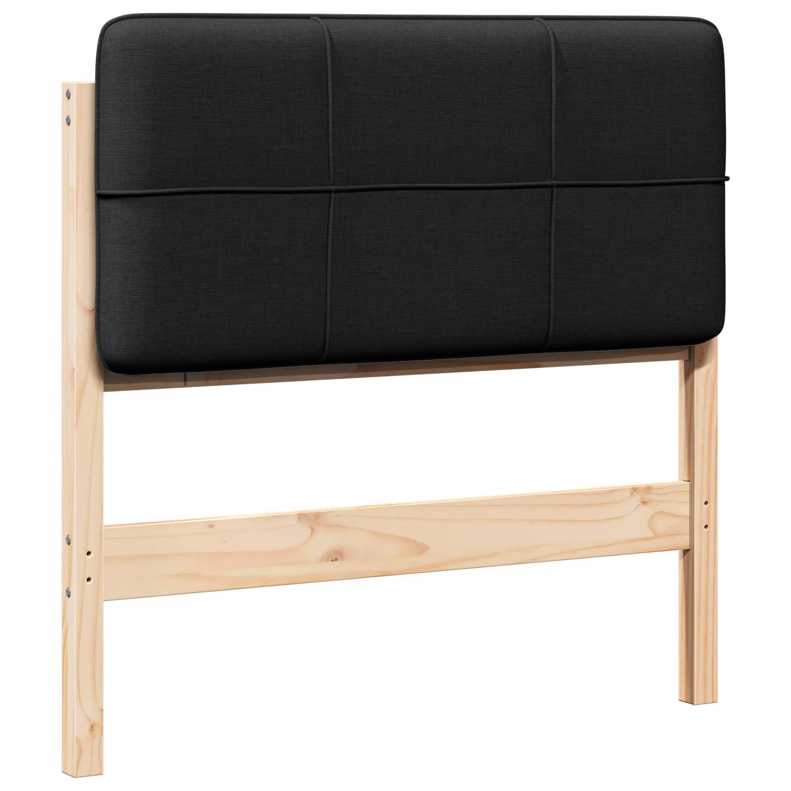 Gestoffeerd hoofdbord Bruin en zwart 80 cm Massief grenenhout is nu te koop bij PeponiXL, paradijselijk wonen!