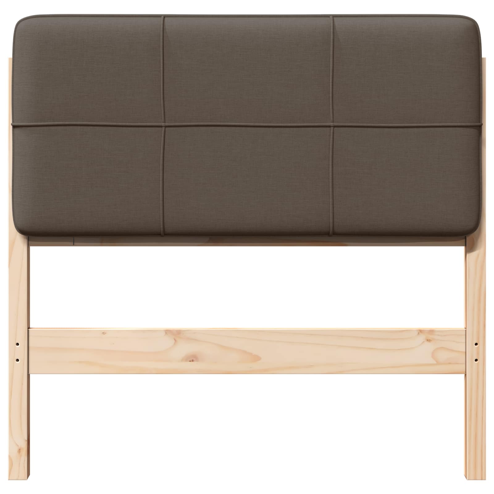Gestoffeerd hoofdbord Bruin en Taupe 80 cm Massief grenenhout is nu te koop bij PeponiXL, paradijselijk wonen!