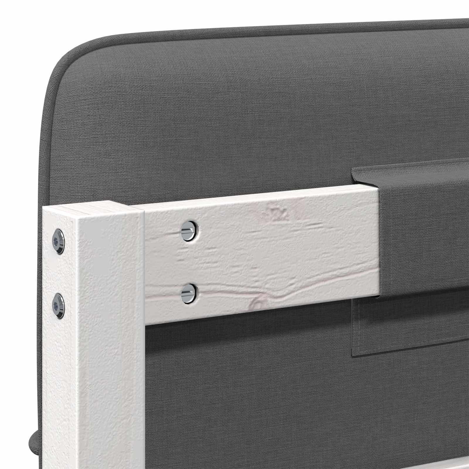 Gestoffeerd hoofdbord met hoofdeinde Wit en Lichtgrijs 80 cm is nu te koop bij PeponiXL, paradijselijk wonen!