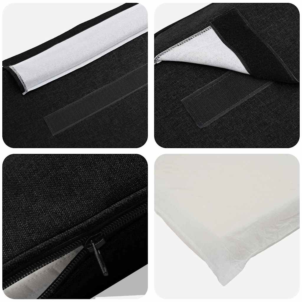 Gestoffeerd hoofdbord Bruin en zwart 180 cm Massief grenenhout is nu te koop bij PeponiXL, paradijselijk wonen!