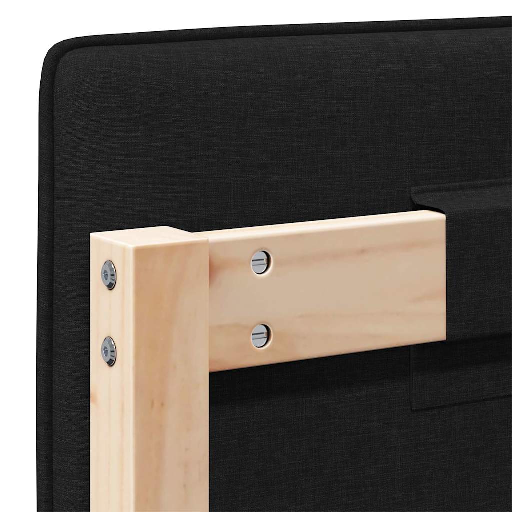 Gestoffeerd hoofdbord Bruin en zwart 180 cm Massief grenenhout is nu te koop bij PeponiXL, paradijselijk wonen!