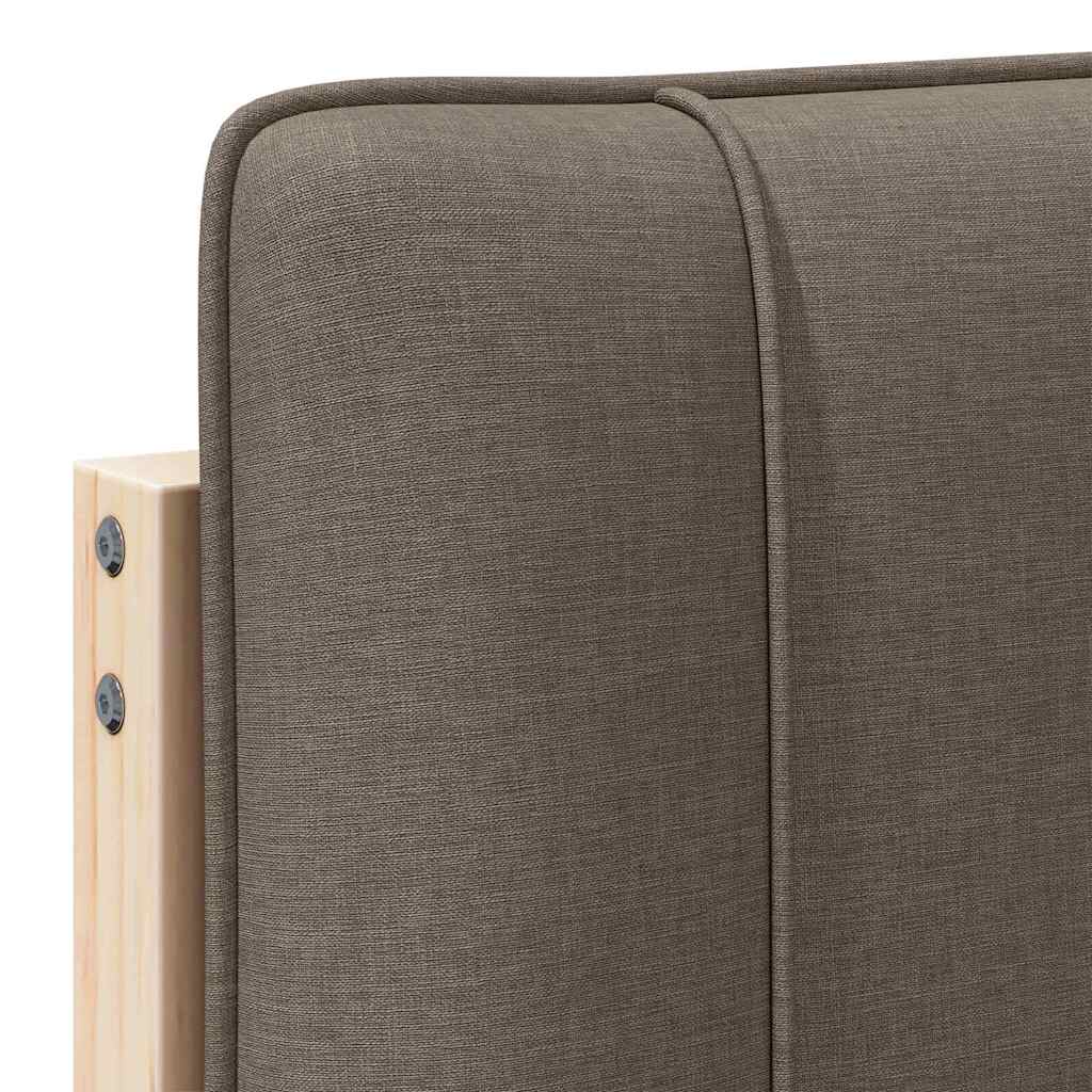 Gestoffeerd hoofdbord Bruin en Taupe 180 cm Massief grenenhout is nu te koop bij PeponiXL, paradijselijk wonen!