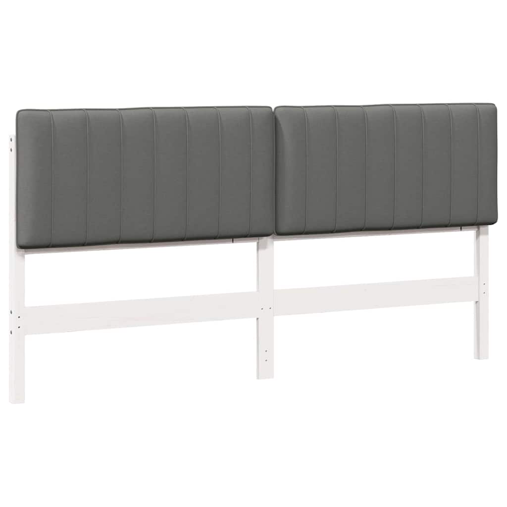 Gestoffeerd hoofdbord met hoofdeinde Wit en Lichtgrijs 180 cm is nu te koop bij PeponiXL, paradijselijk wonen!