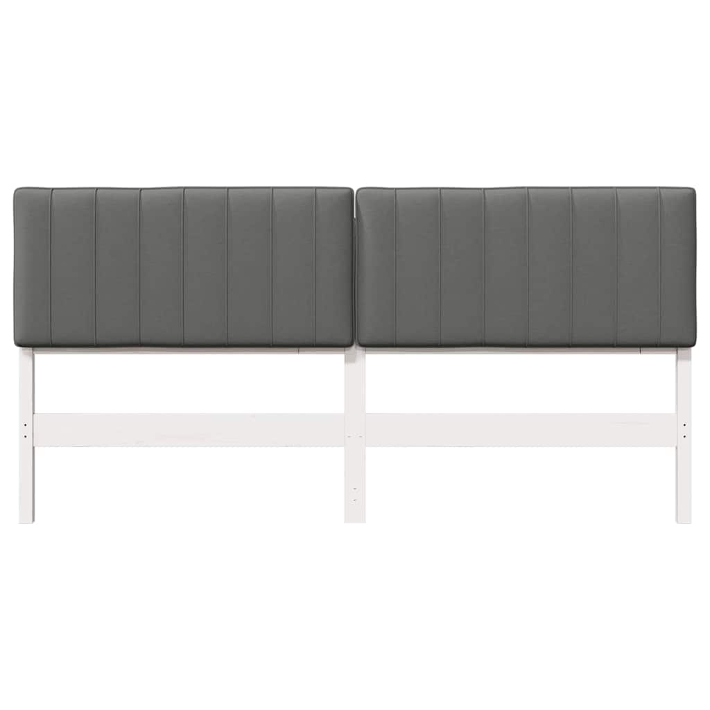 Gestoffeerd hoofdbord met hoofdeinde Wit en Lichtgrijs 180 cm is nu te koop bij PeponiXL, paradijselijk wonen!
