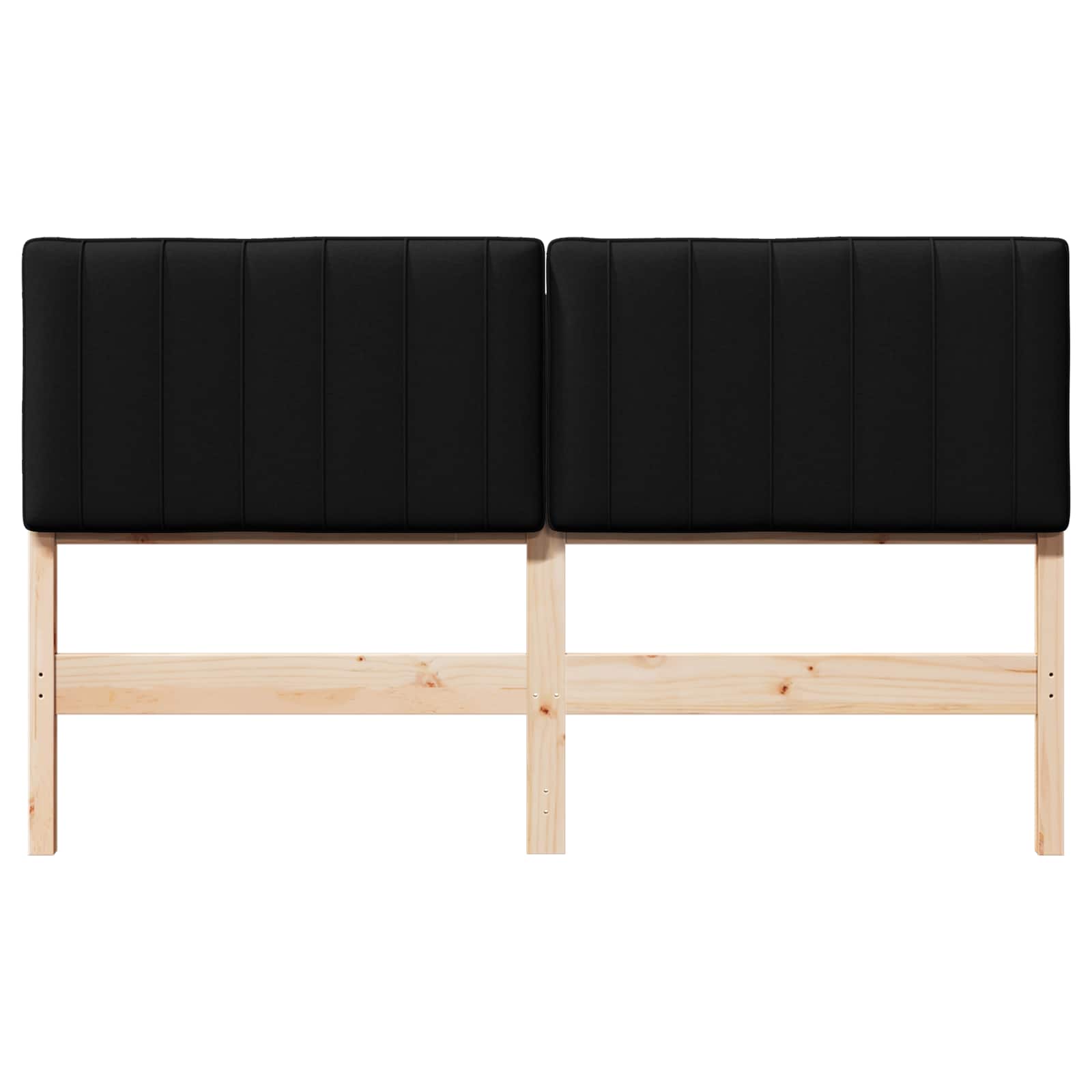 Gestoffeerd hoofdbord Bruin en zwart 160 cm Massief grenenhout is nu te koop bij PeponiXL, paradijselijk wonen!