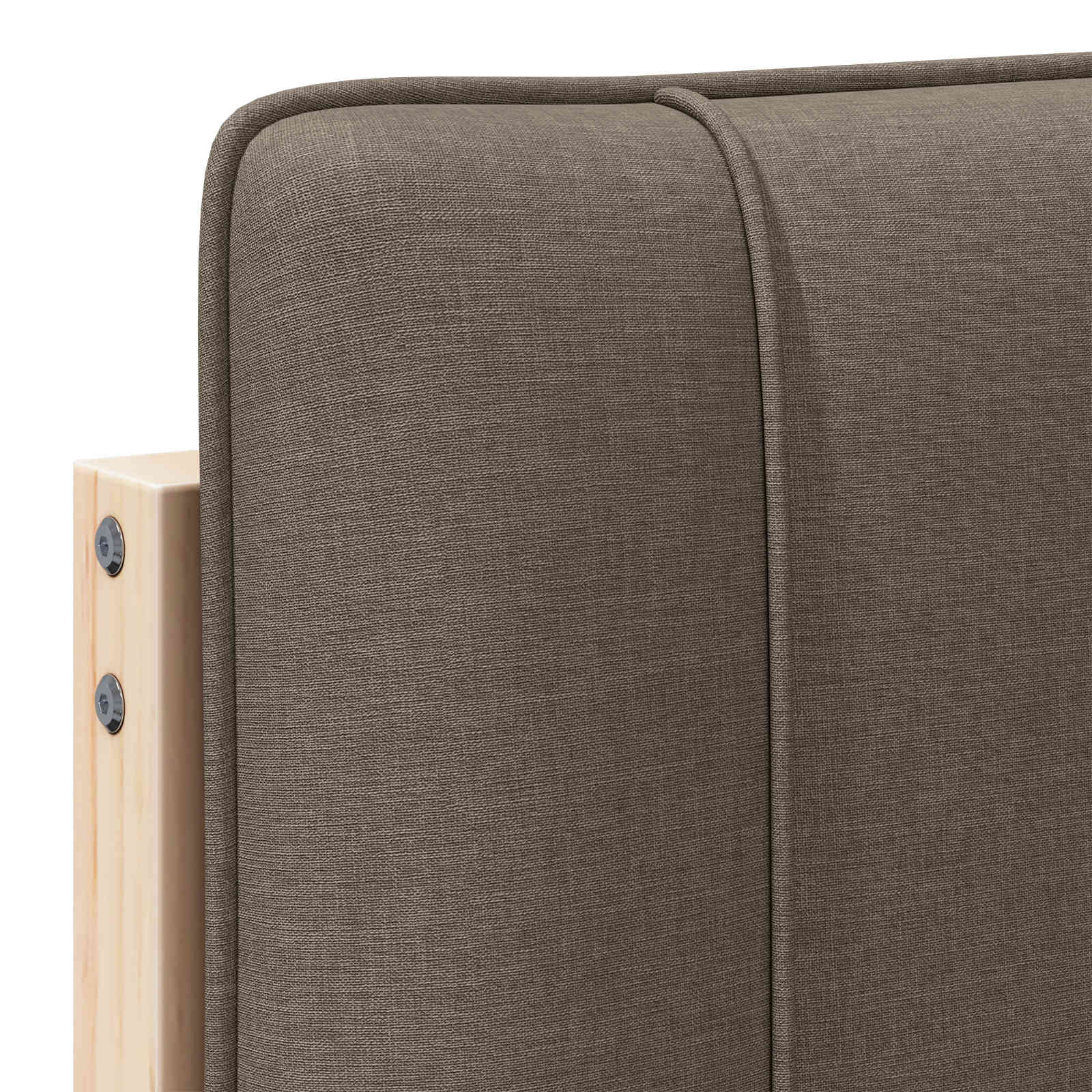 Gestoffeerd hoofdbord Bruin en Taupe 150 cm Massief grenenhout is nu te koop bij PeponiXL, paradijselijk wonen!