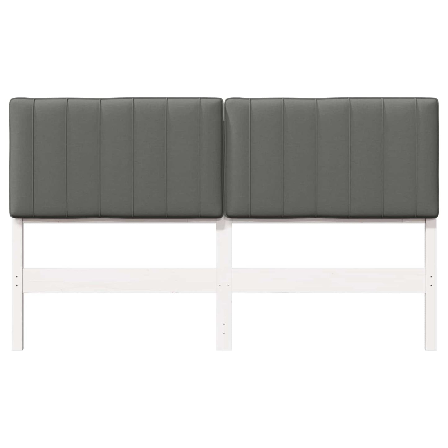 Gestoffeerd hoofdbord met hoofdeinde Wit en Lichtgrijs 150 cm is nu te koop bij PeponiXL, paradijselijk wonen!
