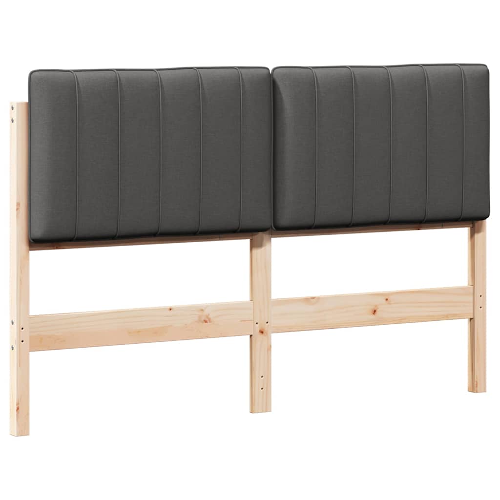 Gestoffeerd hoofdbord Bruin en Donkergrijs 140 cm is nu te koop bij PeponiXL, paradijselijk wonen!