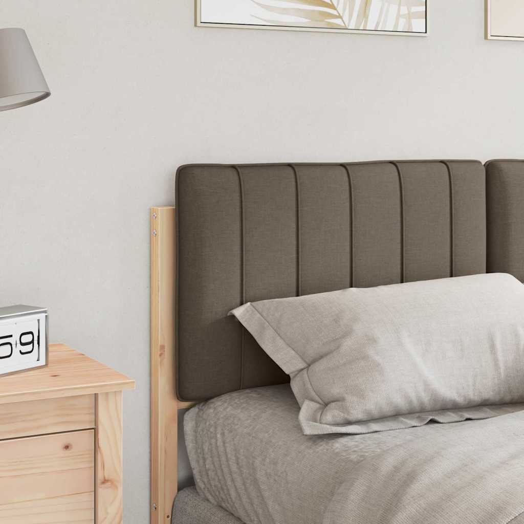 Gestoffeerd hoofdbord Bruin en Taupe 140 cm Massief grenenhout is nu te koop bij PeponiXL, paradijselijk wonen!