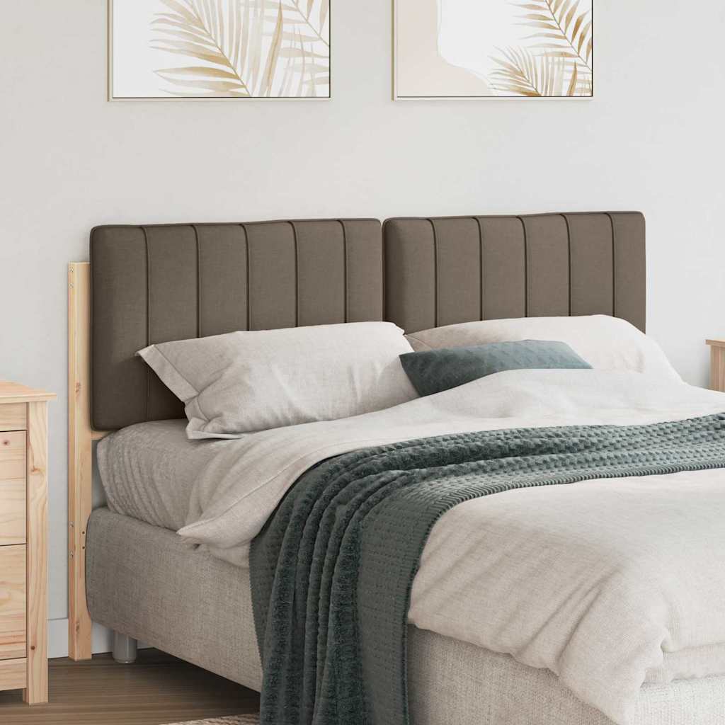 Gestoffeerd hoofdbord Bruin en Taupe 140 cm Massief grenenhout is nu te koop bij PeponiXL, paradijselijk wonen!