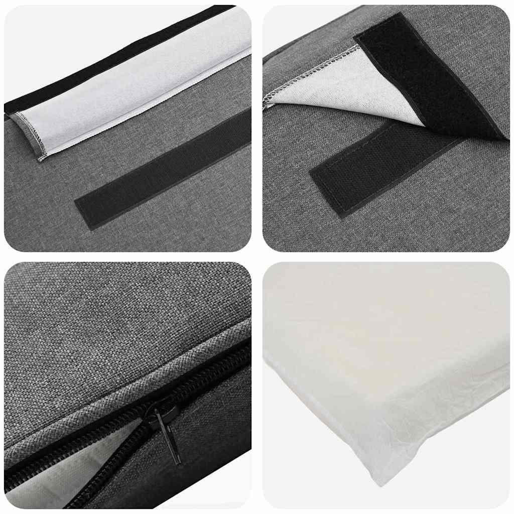 Gestoffeerd hoofdbord met hoofdeinde Wit en Lichtgrijs 140 cm is nu te koop bij PeponiXL, paradijselijk wonen!