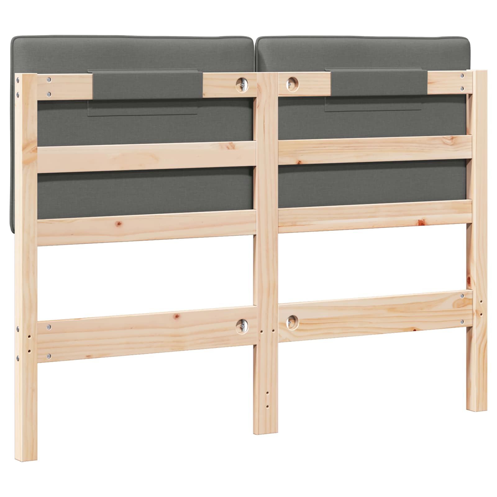 Gestoffeerd hoofdbord Bruin en Licht Grijs 120 cm is nu te koop bij PeponiXL, paradijselijk wonen!