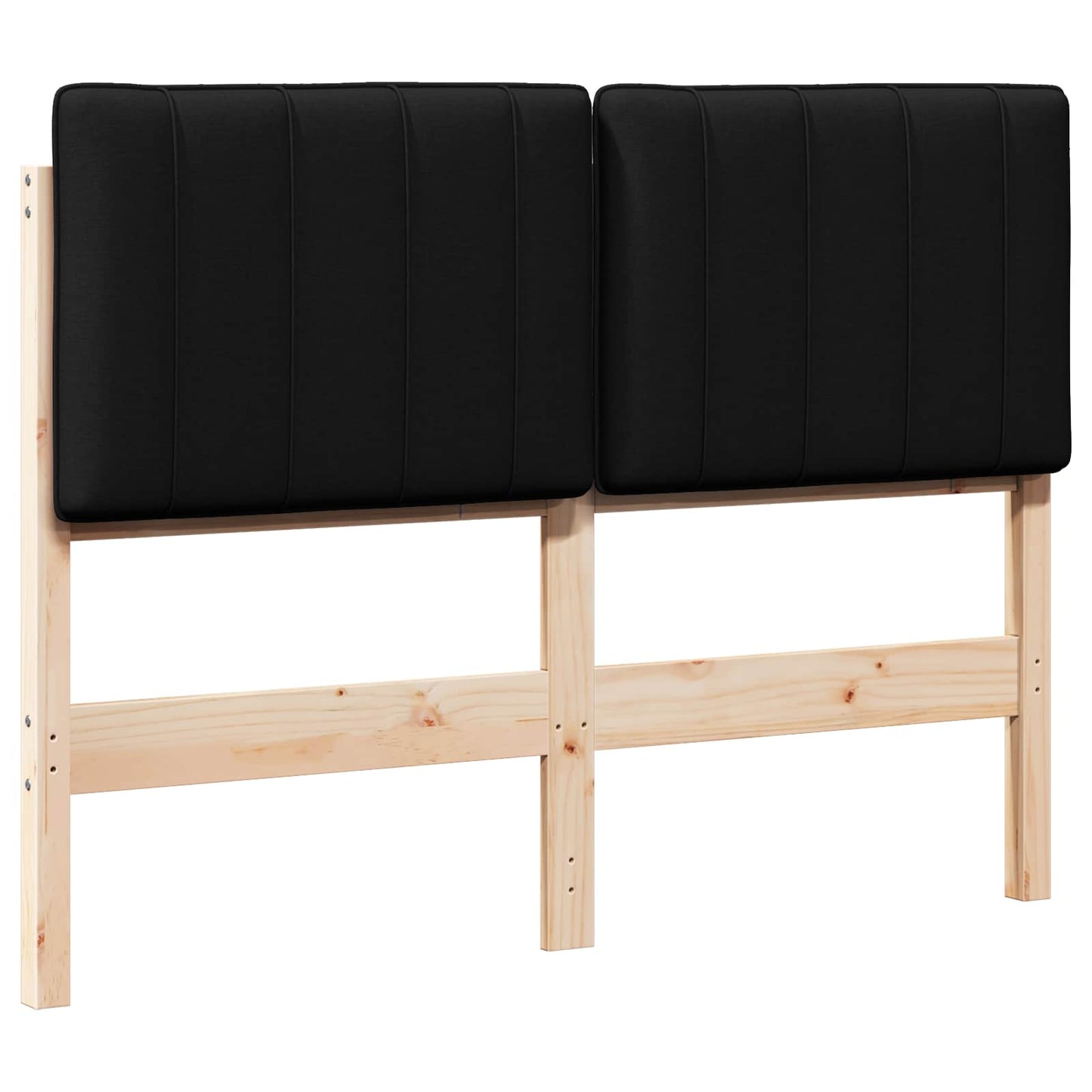 Gestoffeerd hoofdbord Bruin en zwart 120 cm Massief grenenhout is nu te koop bij PeponiXL, paradijselijk wonen!