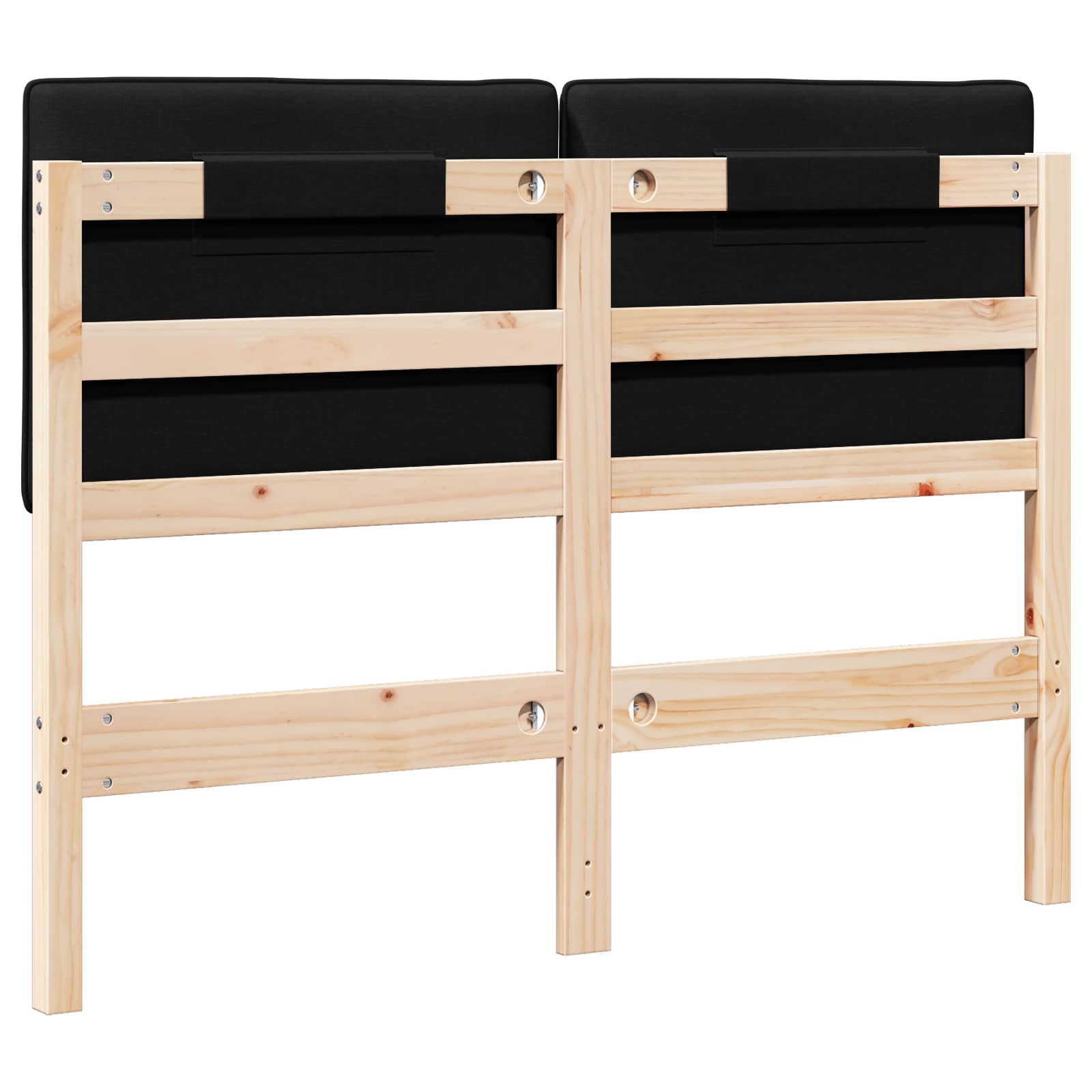 Gestoffeerd hoofdbord Bruin en zwart 120 cm Massief grenenhout is nu te koop bij PeponiXL, paradijselijk wonen!