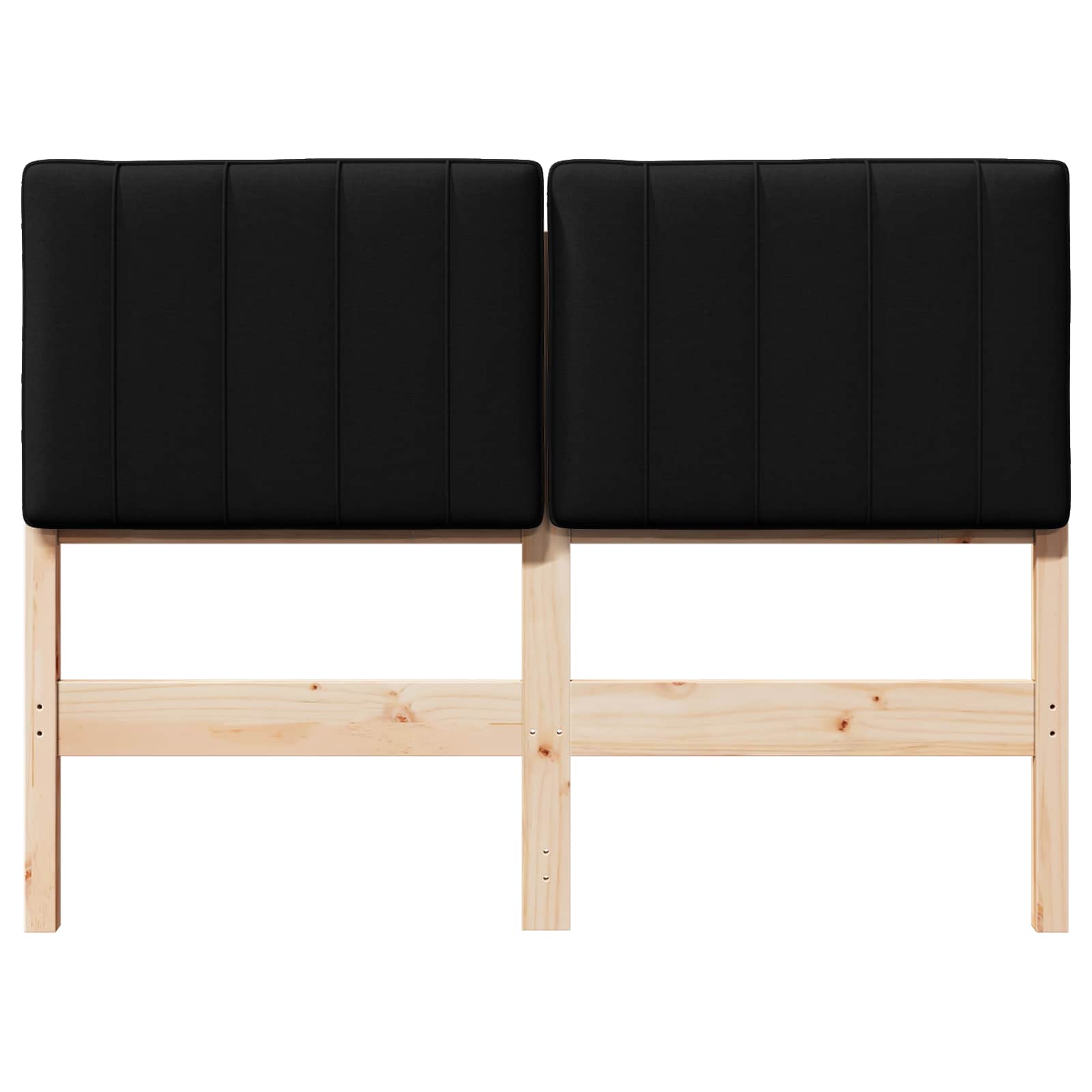 Gestoffeerd hoofdbord Bruin en zwart 120 cm Massief grenenhout is nu te koop bij PeponiXL, paradijselijk wonen!