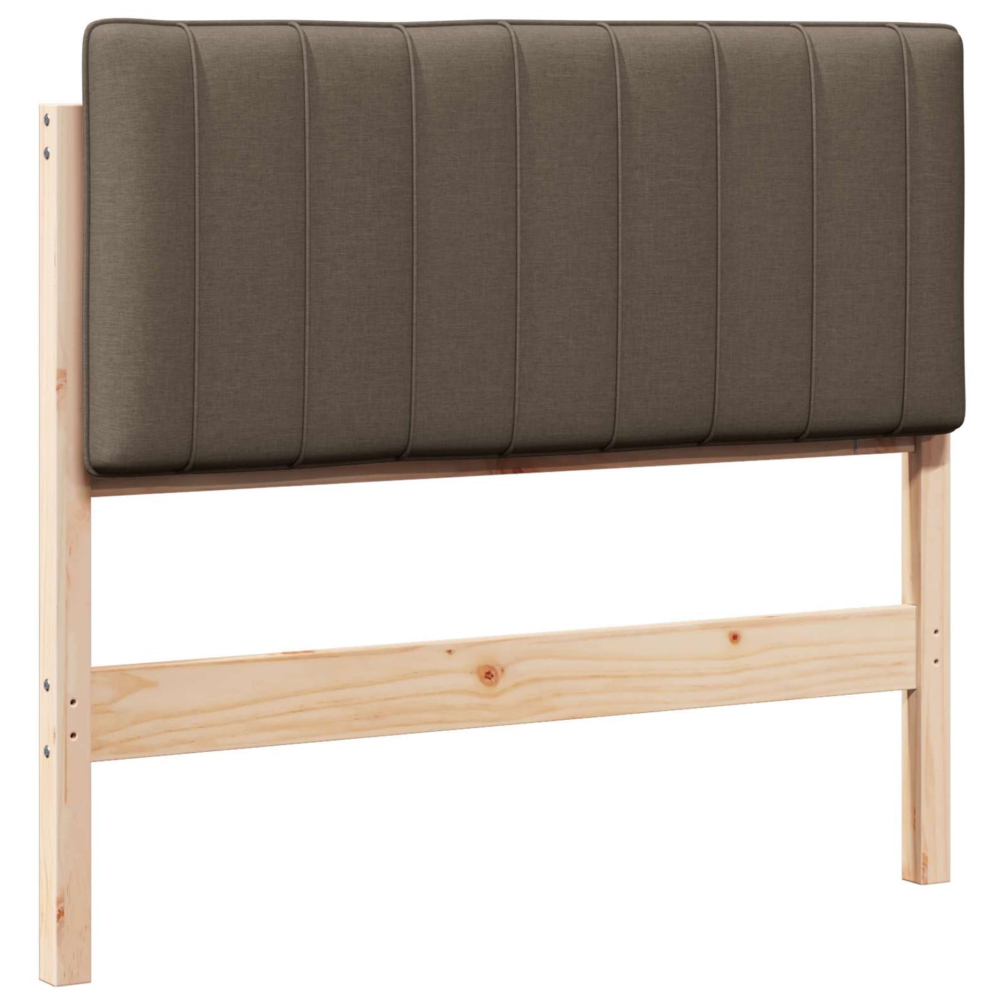 Gestoffeerd hoofdbord Bruin en Taupe 100 cm Massief grenenhout is nu te koop bij PeponiXL, paradijselijk wonen!