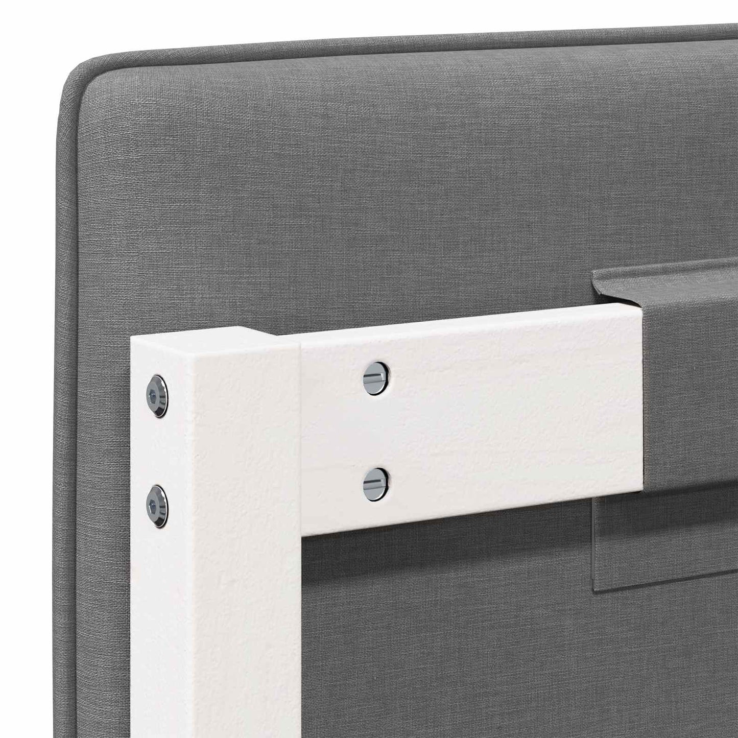 Gestoffeerd hoofdbord met hoofdeinde Wit en Lichtgrijs 100 cm is nu te koop bij PeponiXL, paradijselijk wonen!