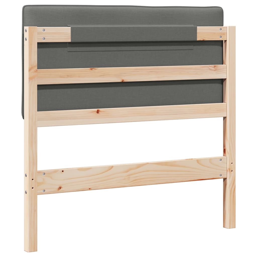 Gestoffeerd hoofdbord met hoofdeinde Bruin en Licht Grijs 90 cm is nu te koop bij PeponiXL, paradijselijk wonen!