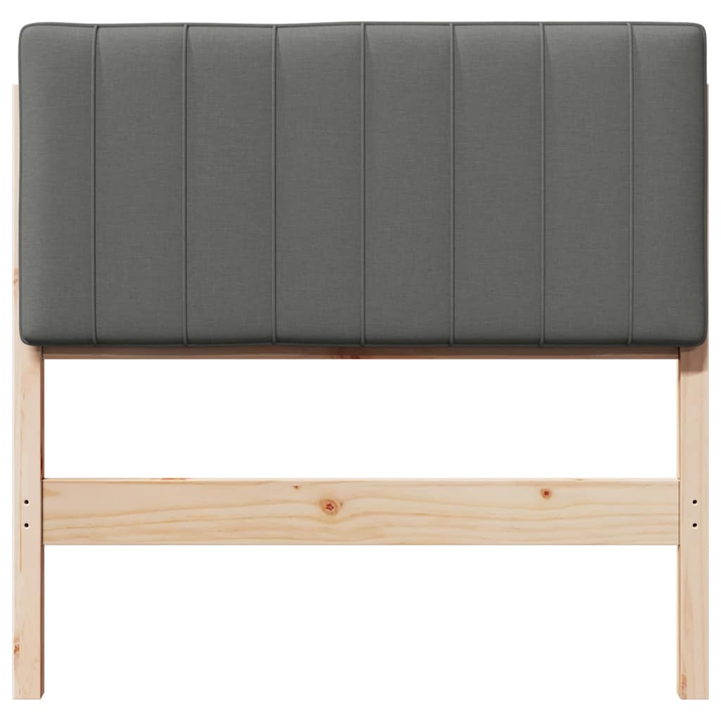 Gestoffeerd hoofdbord met hoofdeinde Bruin en Licht Grijs 90 cm is nu te koop bij PeponiXL, paradijselijk wonen!