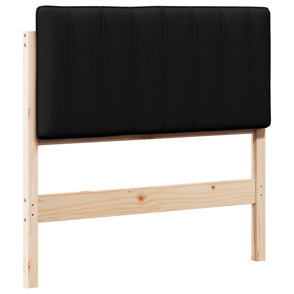 Gestoffeerd hoofdbord Bruin en zwart 90 cm Massief grenenhout is nu te koop bij PeponiXL, paradijselijk wonen!