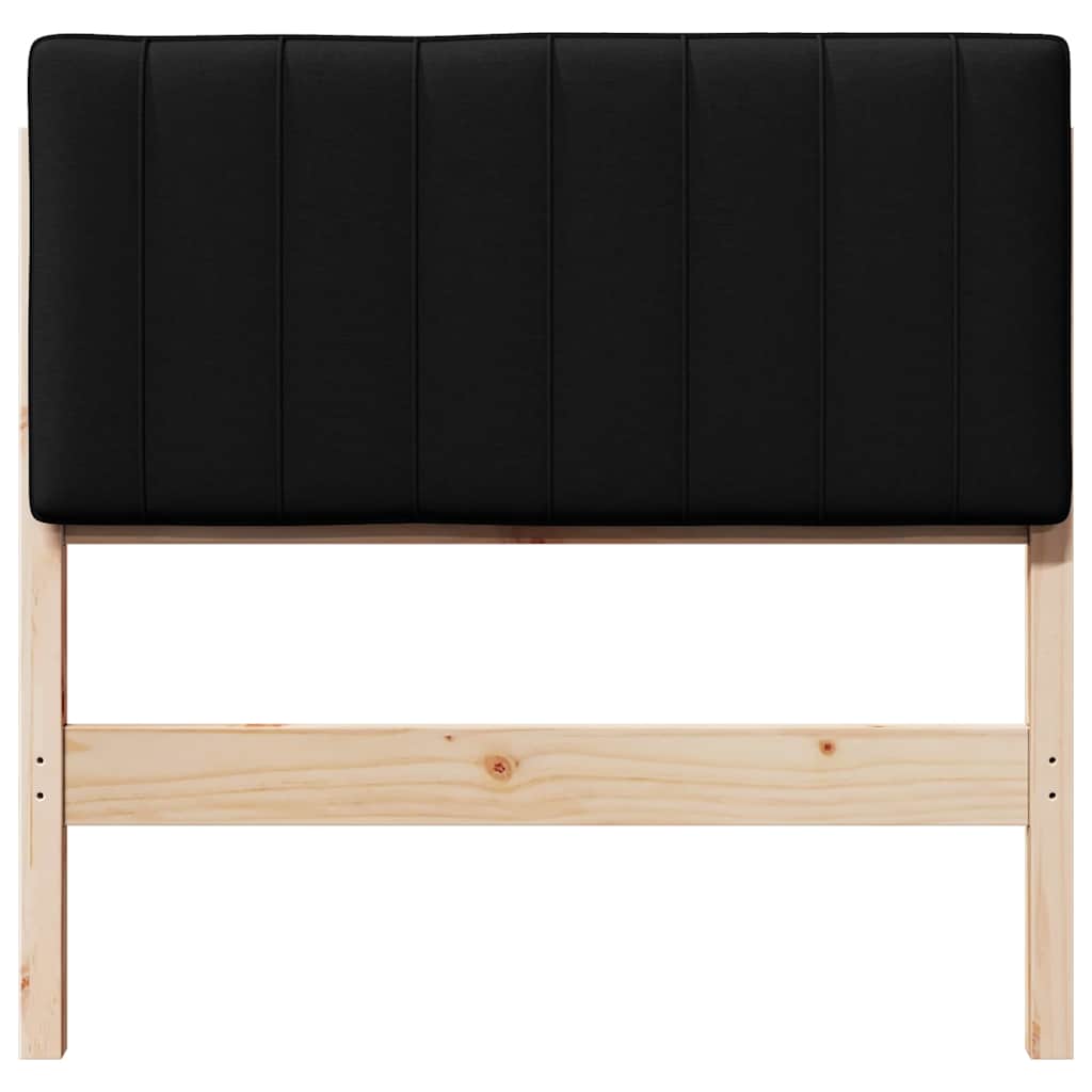 Gestoffeerd hoofdbord Bruin en zwart 90 cm Massief grenenhout is nu te koop bij PeponiXL, paradijselijk wonen!