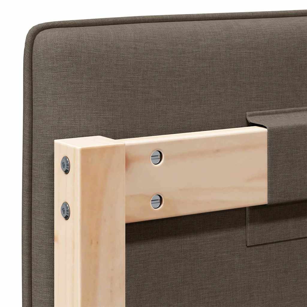 Gestoffeerd hoofdbord Bruin en Taupe 90 cm Massief grenenhout is nu te koop bij PeponiXL, paradijselijk wonen!