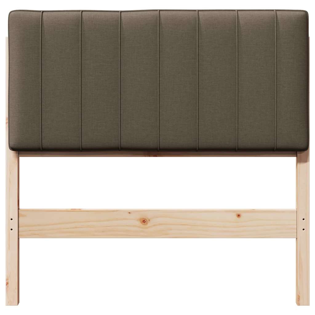 Gestoffeerd hoofdbord Bruin en Taupe 90 cm Massief grenenhout is nu te koop bij PeponiXL, paradijselijk wonen!
