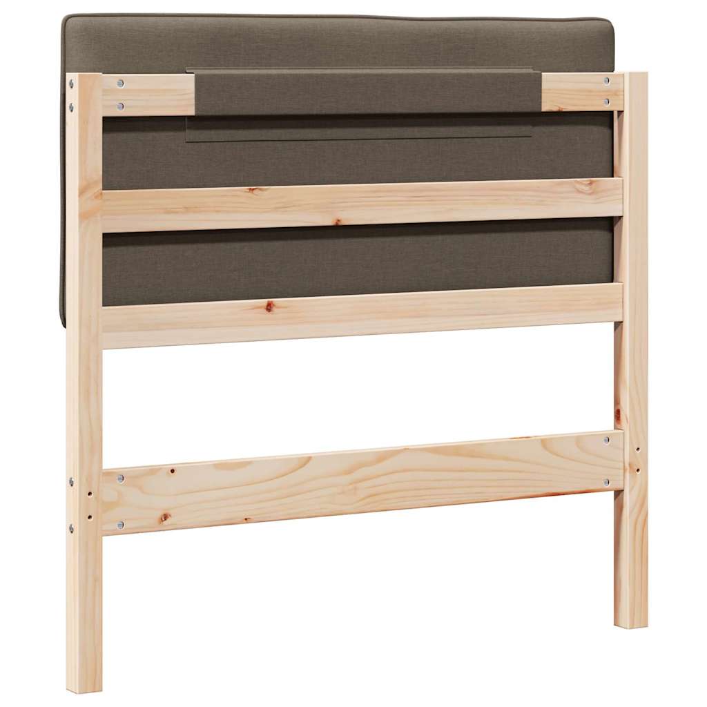 Gestoffeerd hoofdbord Bruin en Taupe 80 cm Massief grenenhout is nu te koop bij PeponiXL, paradijselijk wonen!