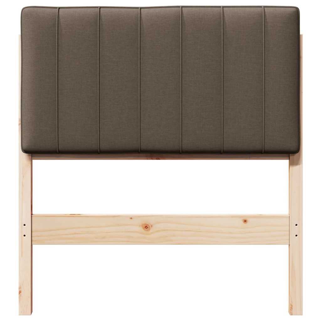 Gestoffeerd hoofdbord Bruin en Taupe 80 cm Massief grenenhout is nu te koop bij PeponiXL, paradijselijk wonen!