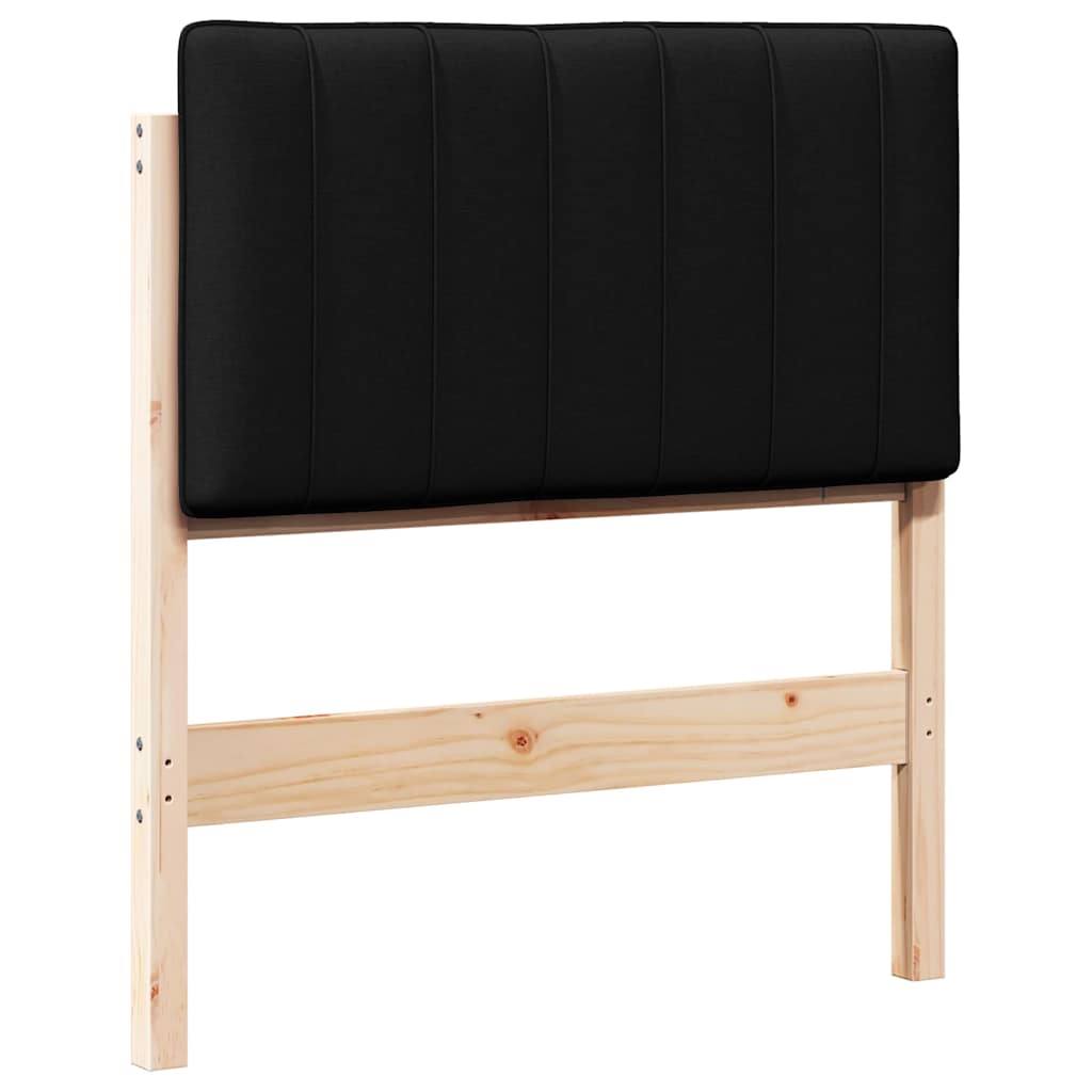 Gestoffeerd hoofdbord Bruin en zwart 75 cm Massief grenenhout is nu te koop bij PeponiXL, paradijselijk wonen!