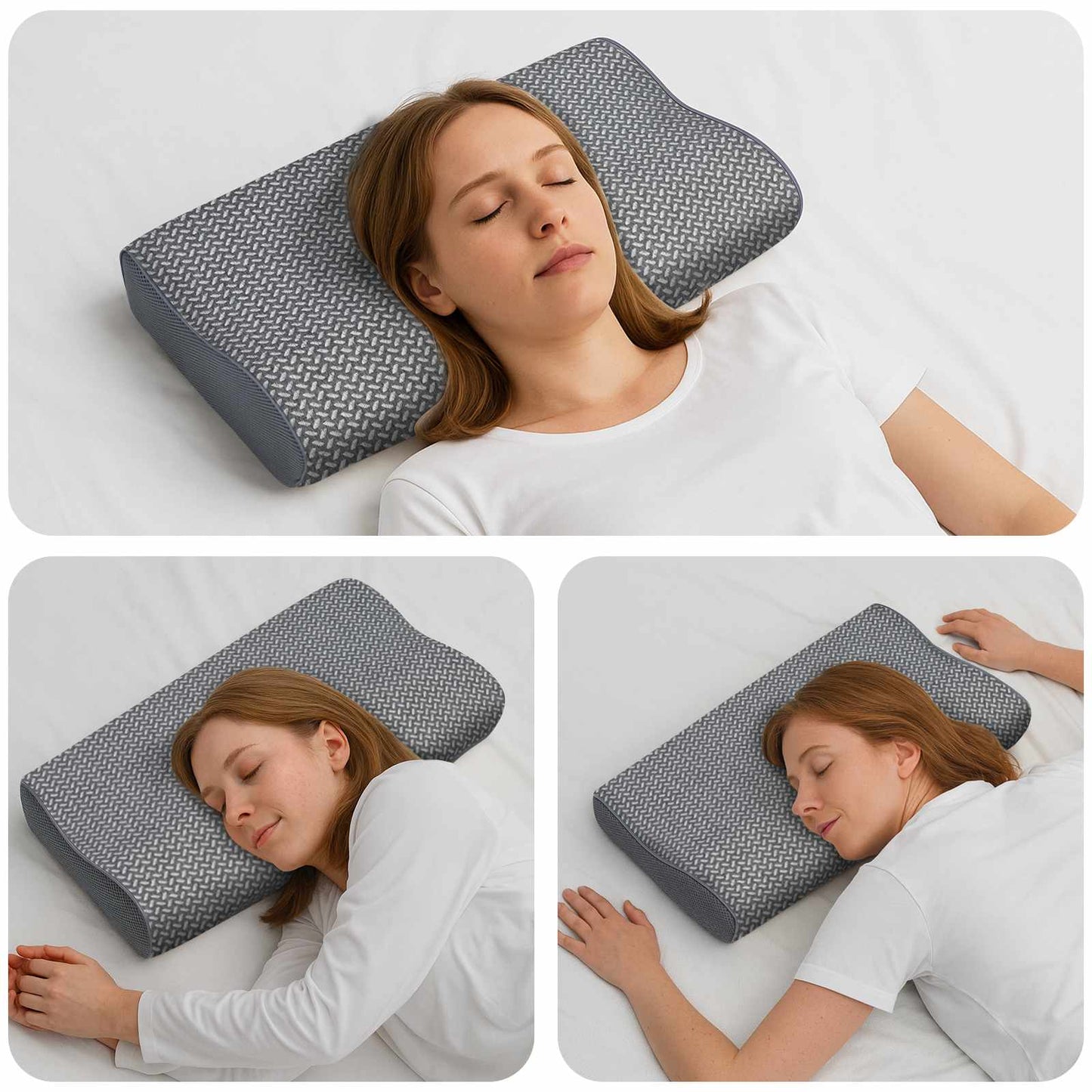 Hoofdkussen met kussen Grijs 60 x 34 x 11 cm Polyester is nu te koop bij PeponiXL, paradijselijk wonen!