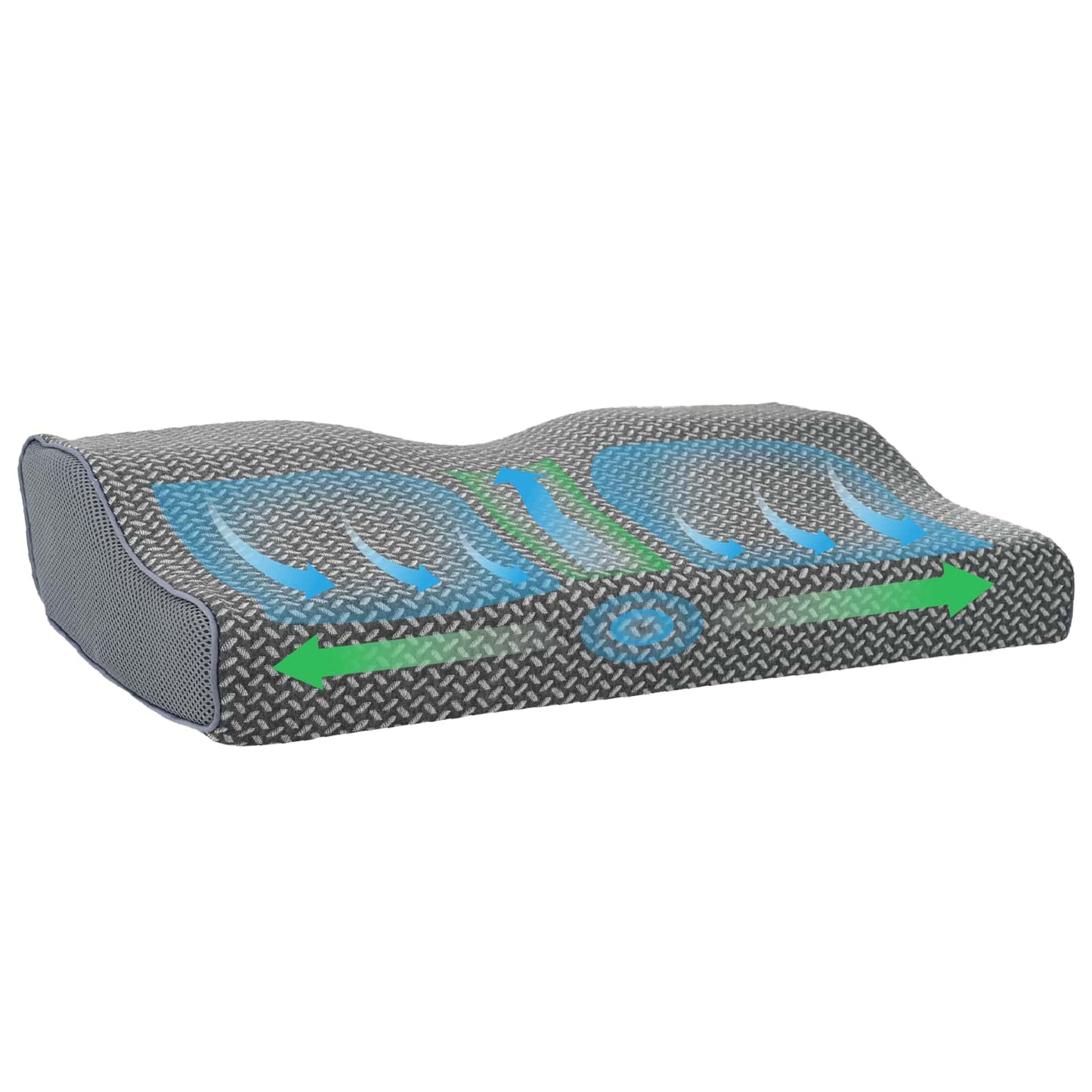 Hoofdkussen met kussen Grijs 60 x 34 x 11 cm Polyester is nu te koop bij PeponiXL, paradijselijk wonen!
