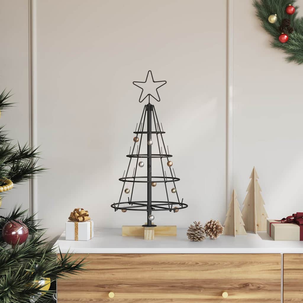 Kerst Cone Boom met standaard Zwart 60 cm Staal is nu te koop bij PeponiXL, paradijselijk wonen!
